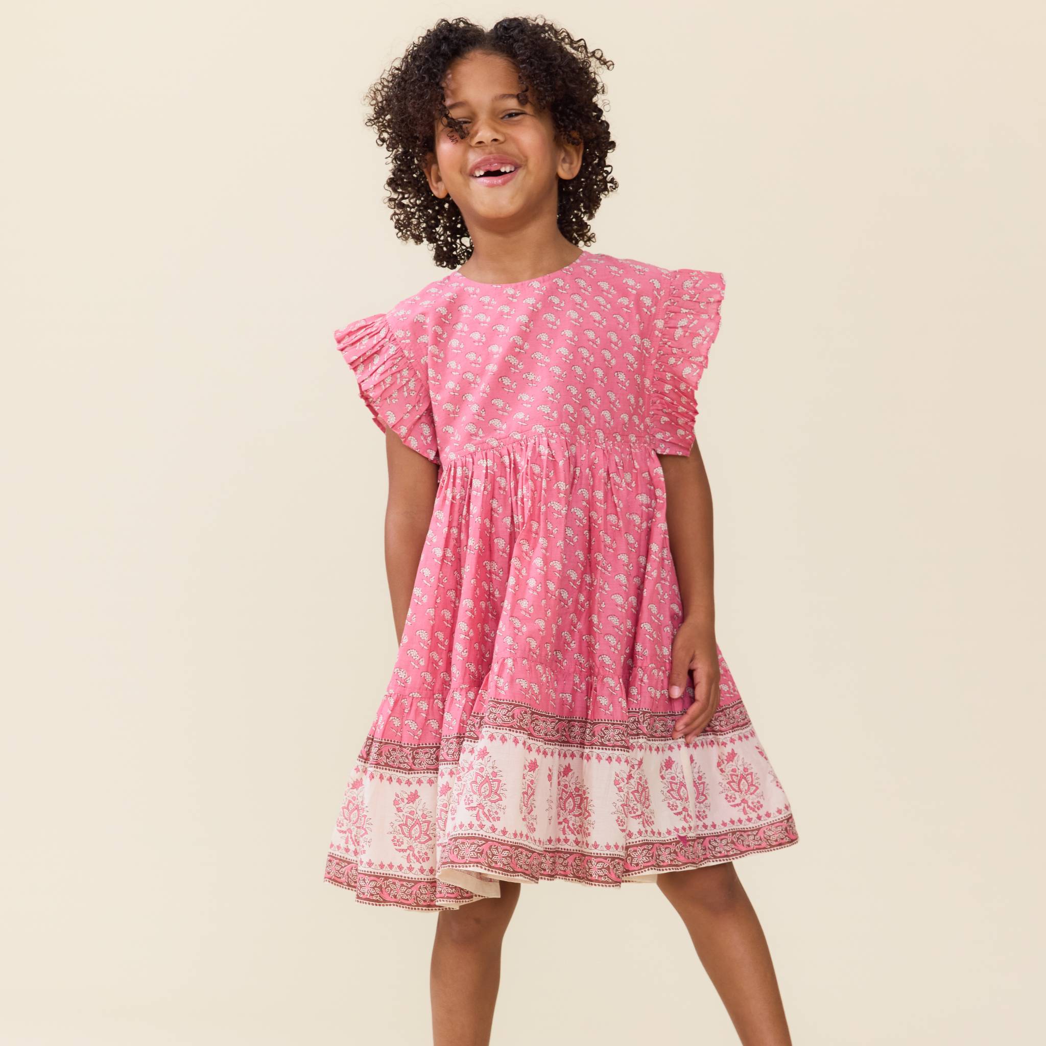 Pink Chicken Kit Dress, Small Paisley