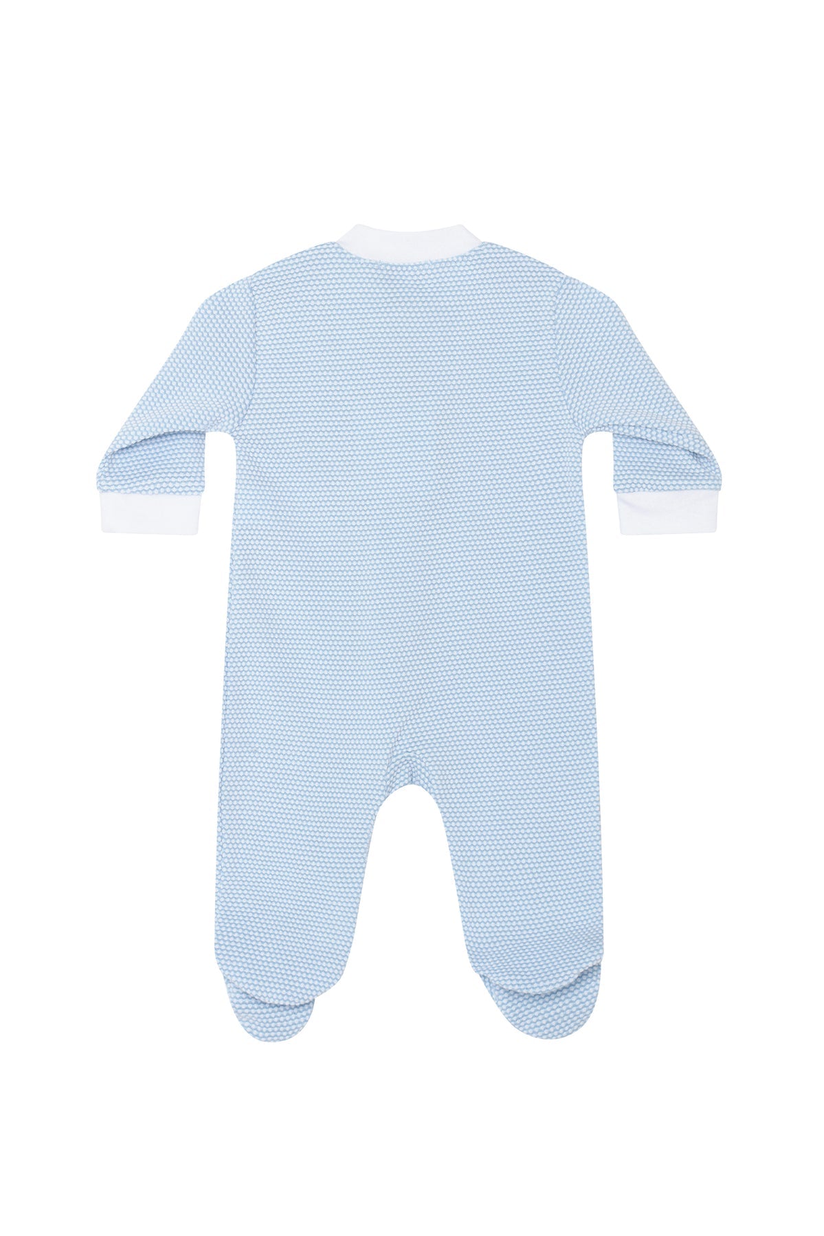 Nella Pima Blue Bubble Zipper Footie
