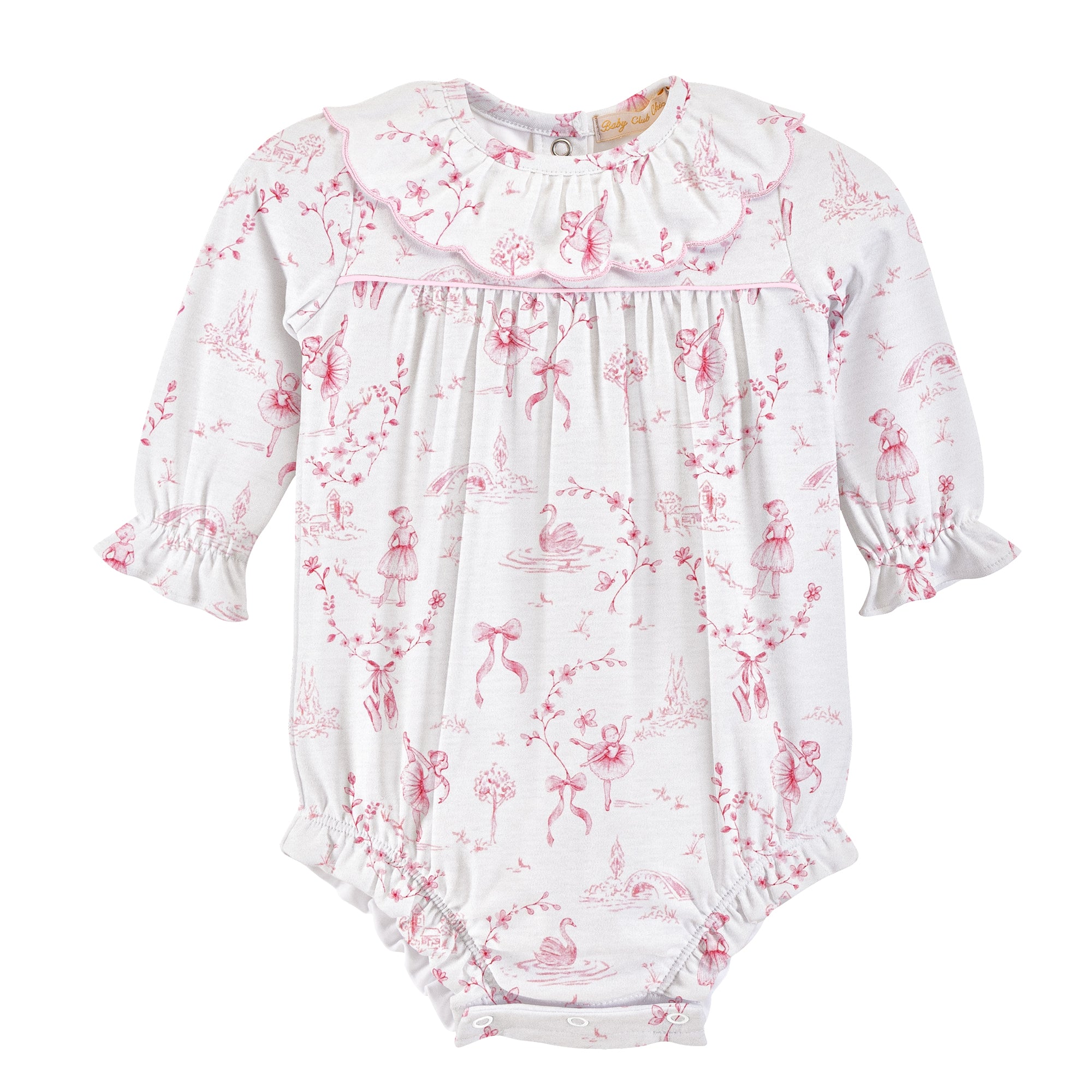 Baby Club Chic Grace in Toile Printed Collared Bubble
