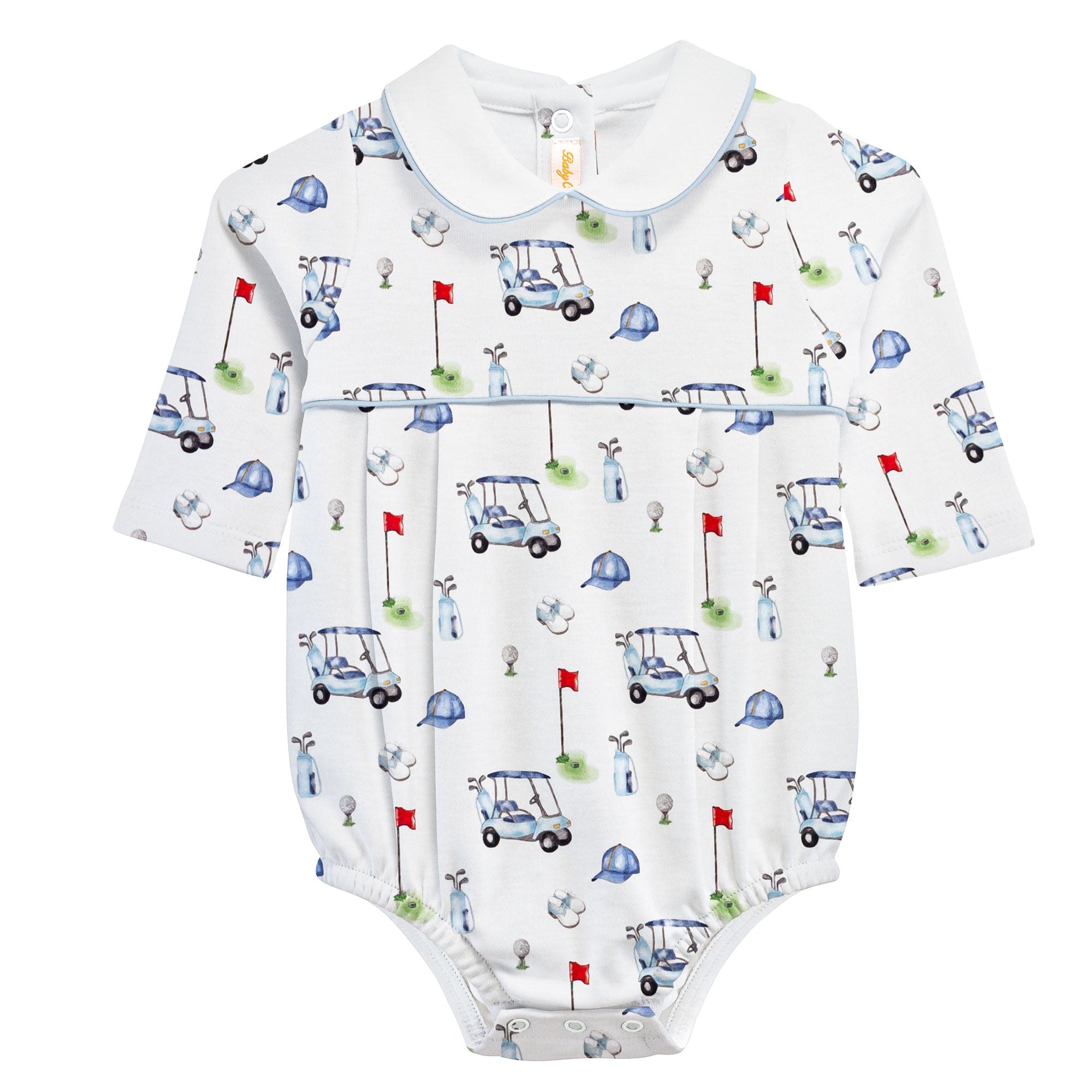 Baby Club Chic Golf Club Printed Bubble with Round Collar
