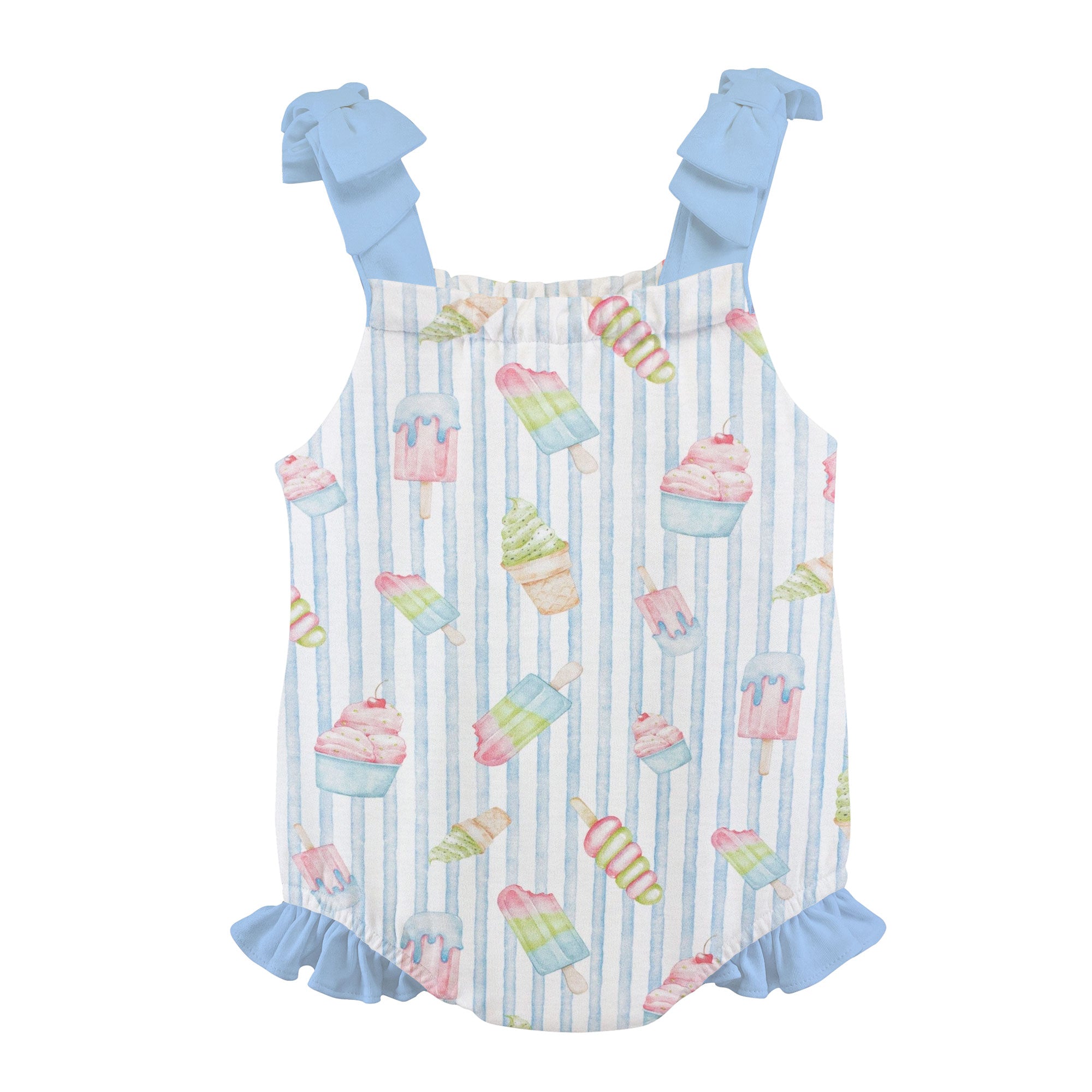 Baby Club Chic Scoops & Smiles Bubble with Bows