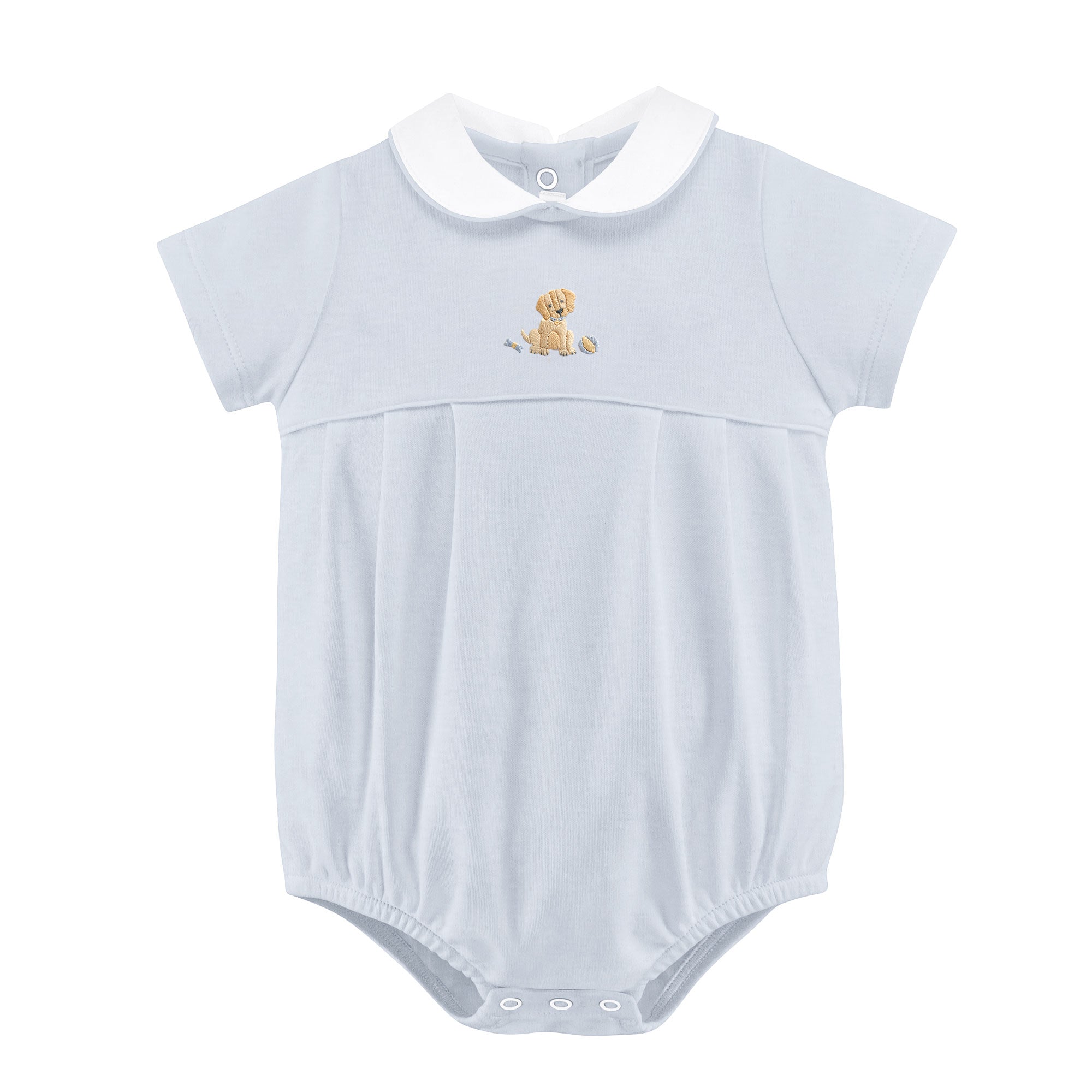 Baby Club Chic Good Puppy Bubble with Peter Pan Collar