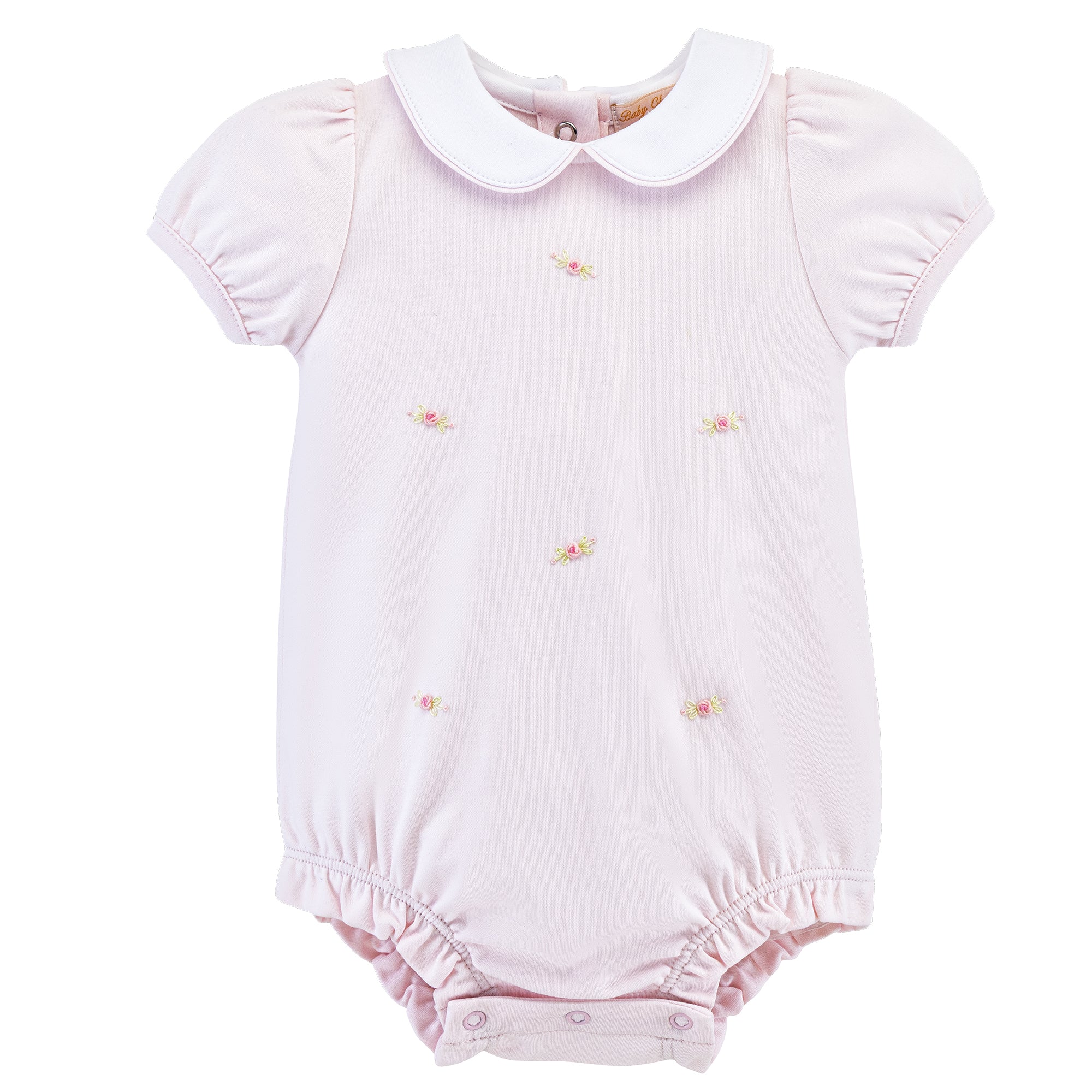 Baby Club Chic Sweet Roses Hand Embroidered Bubble