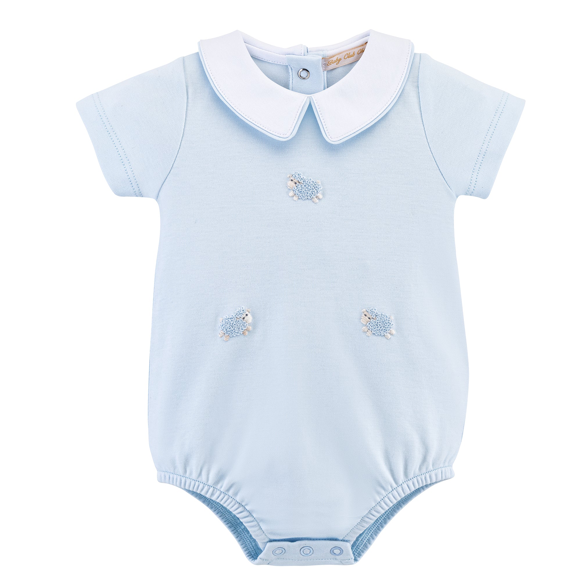 Baby Club Chic Little Sheep Hand Embroidered Bubble
