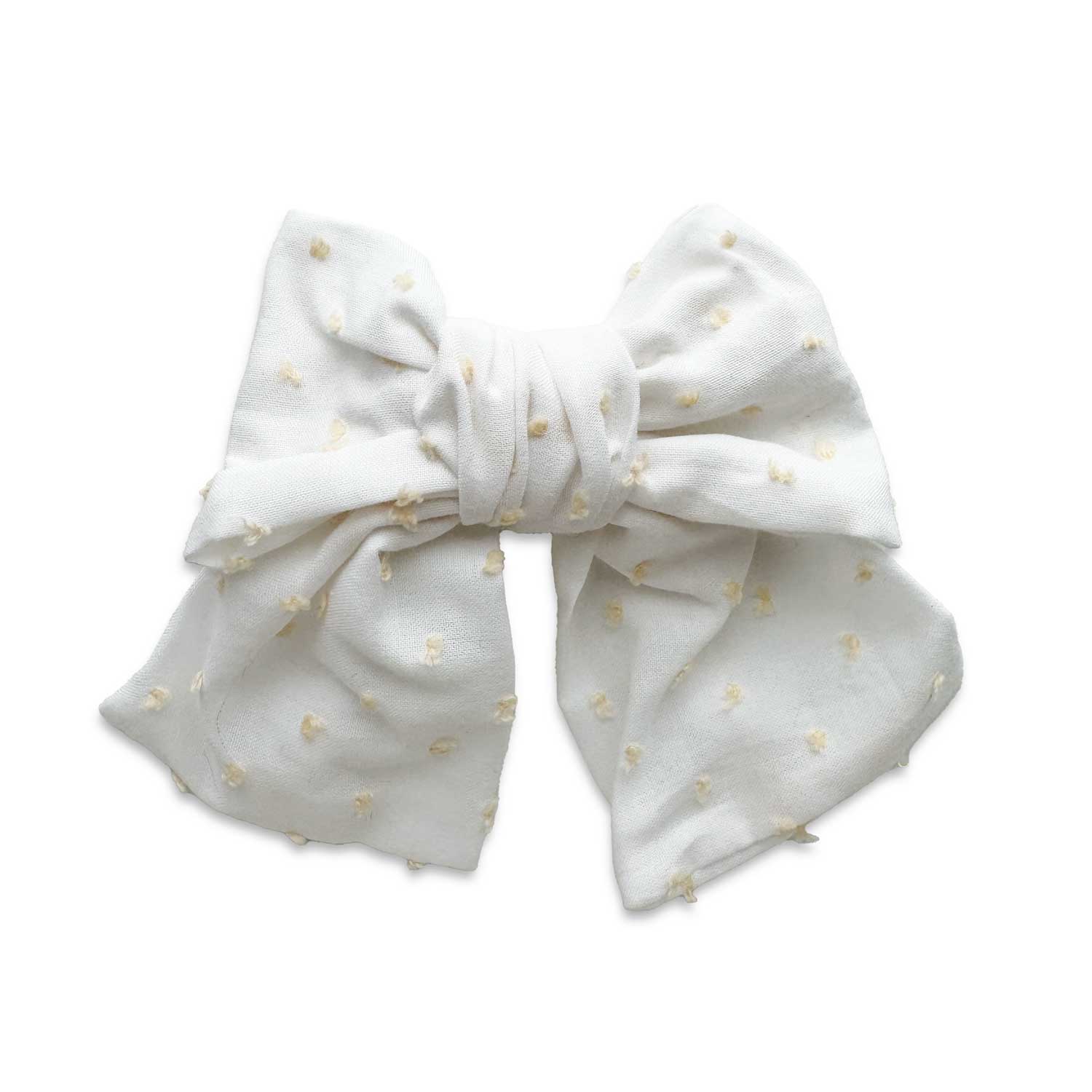 Eva's House Duo Swiss Dot Cotton Sailor Bow