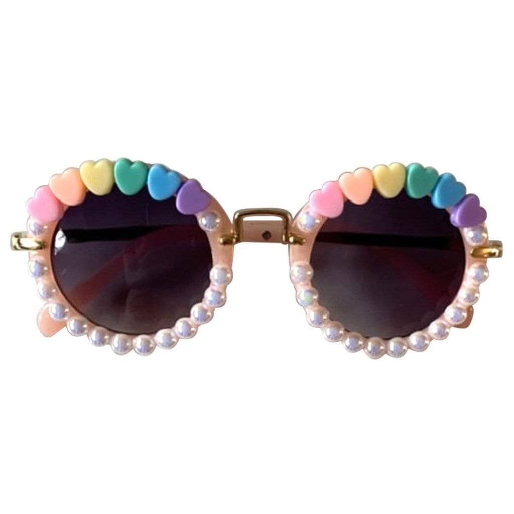 Lola & The Boys Beaded Pearl Sunglasses