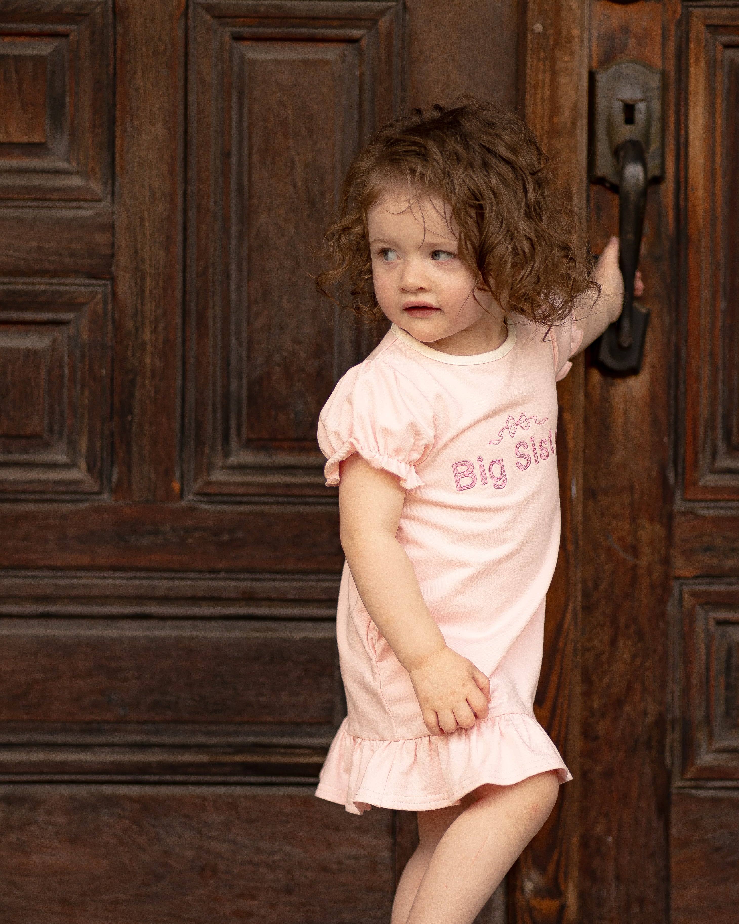 Yellow Lamb Big Sister Dress