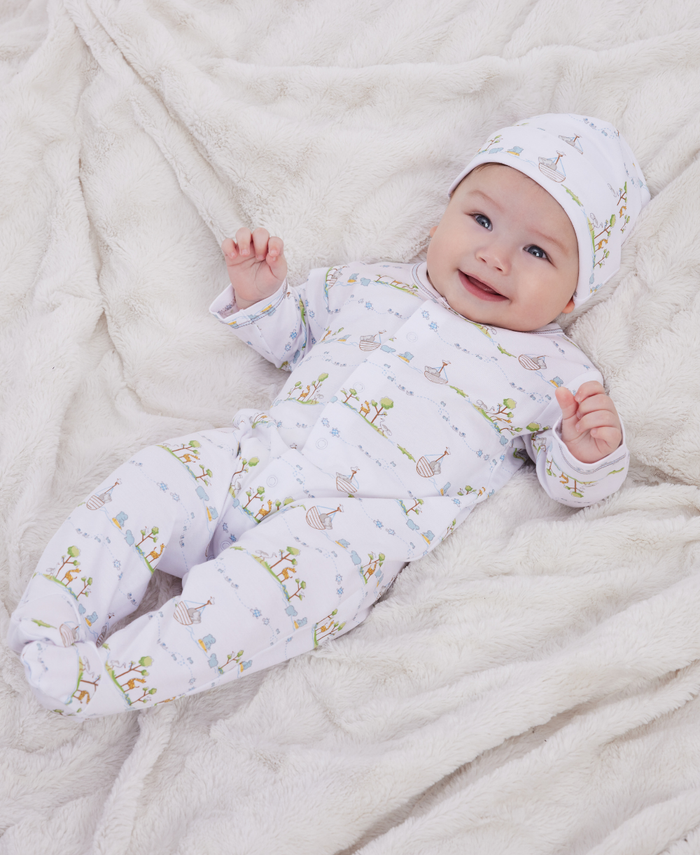 Kissy Kissy Noah’s Print Footie