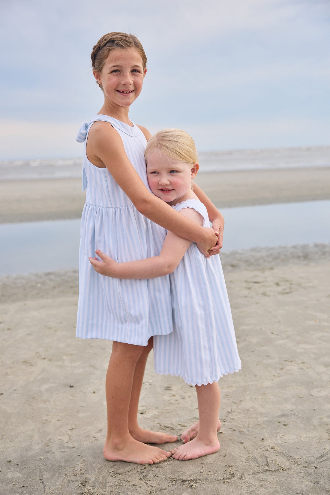 Little English Bow Back Annie Dress, Savannah Stripe