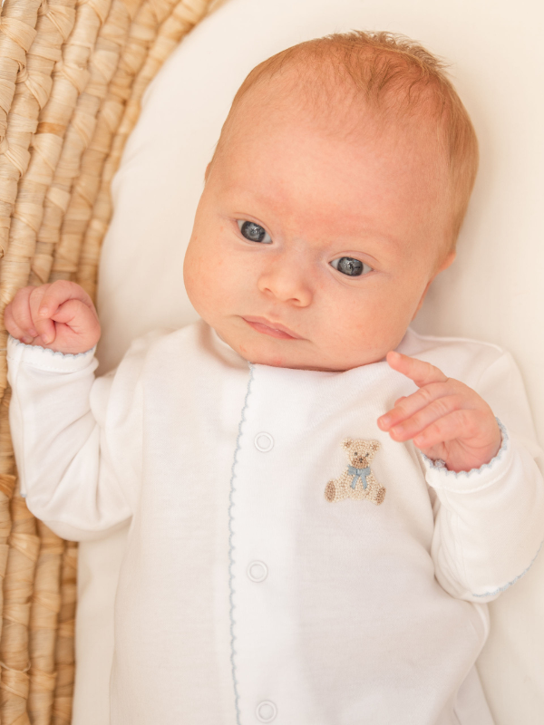Milly Marie Baby Boy Blue Teddy Converter Gown