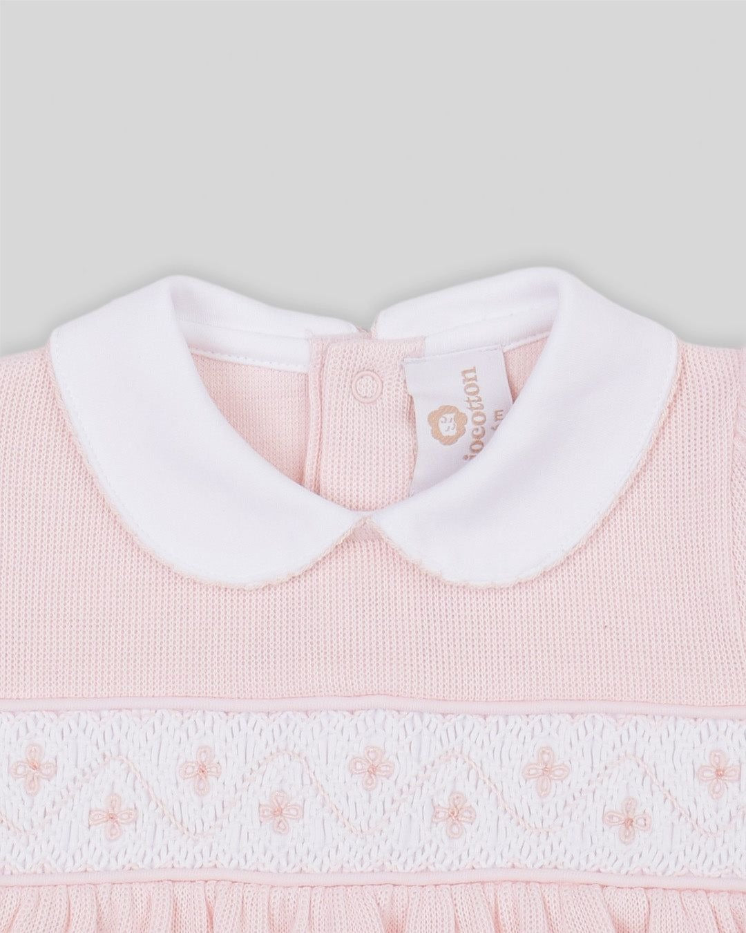 Miocotton Special Knit Hand Smocked Agnes Bubble, Pink