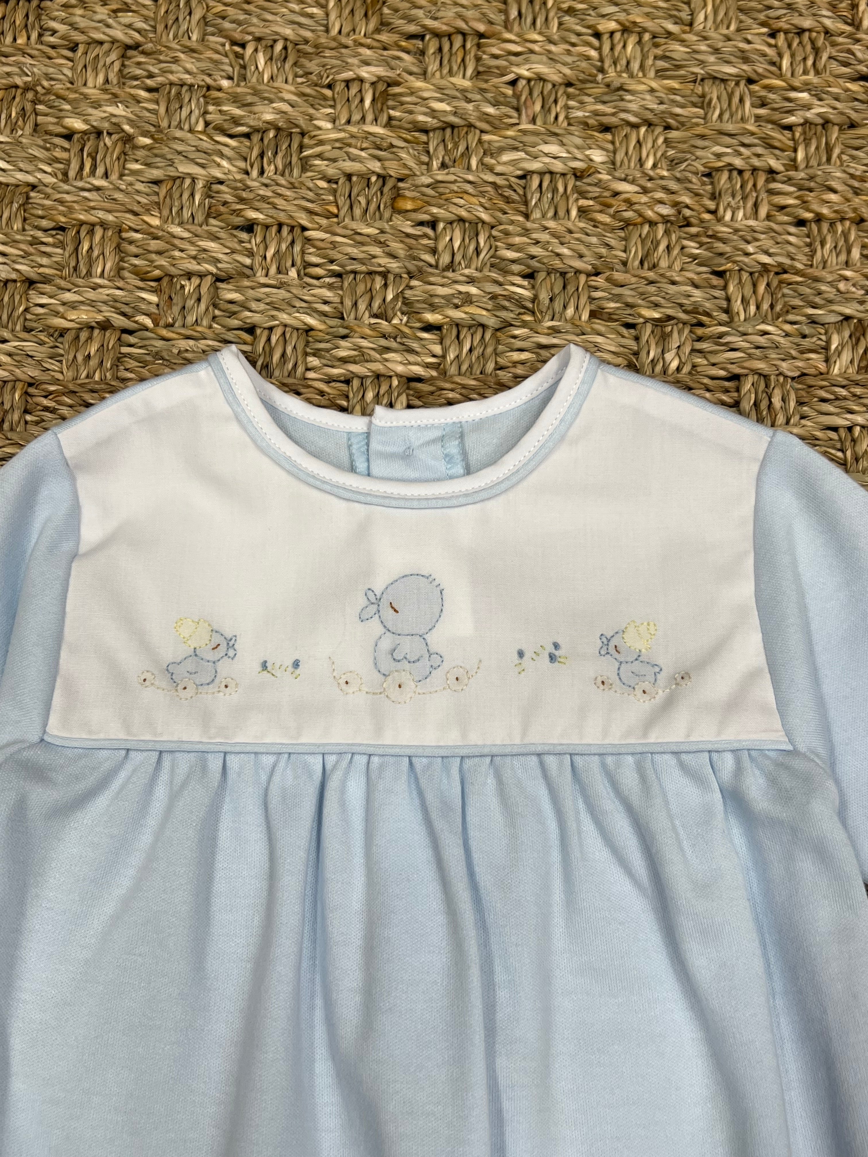 Auraluz Blue Knit Converter with Blue Duck Wheel Embroidery