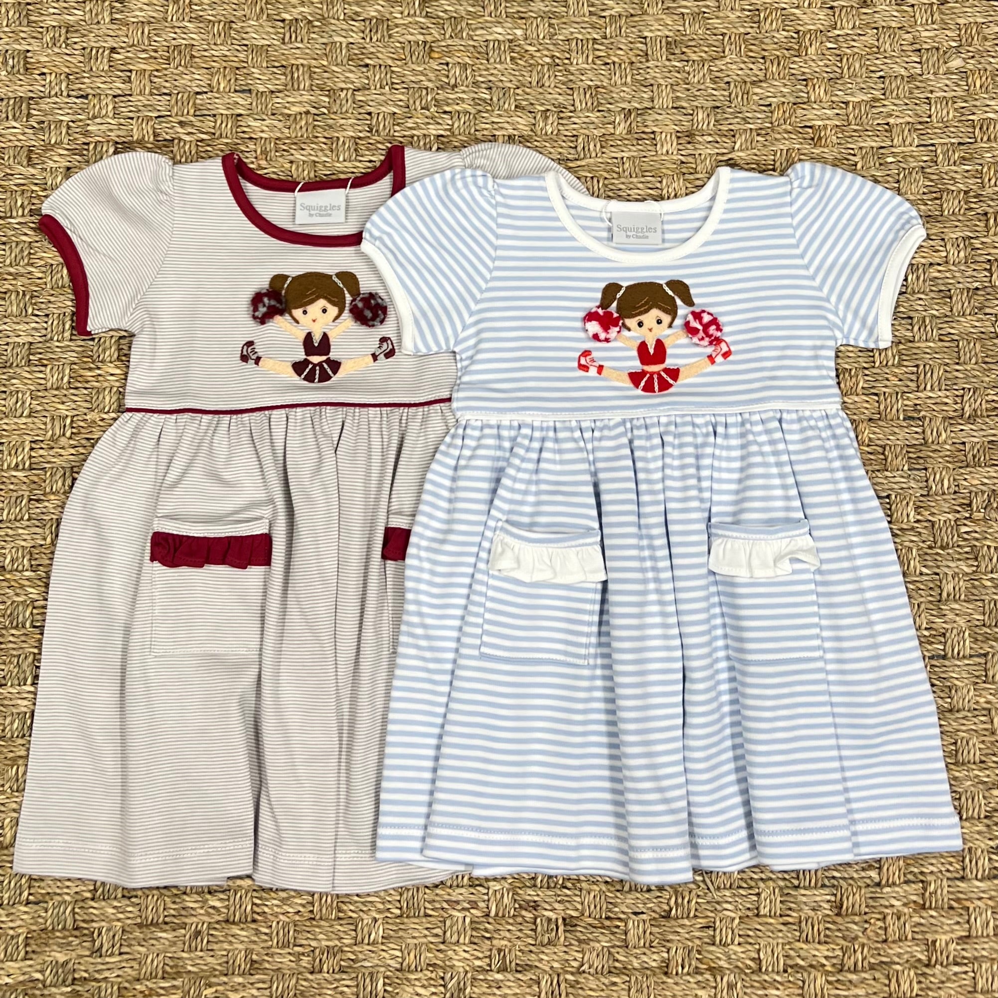 Squiggles Cheerleader Popover Dress, Mississippi State