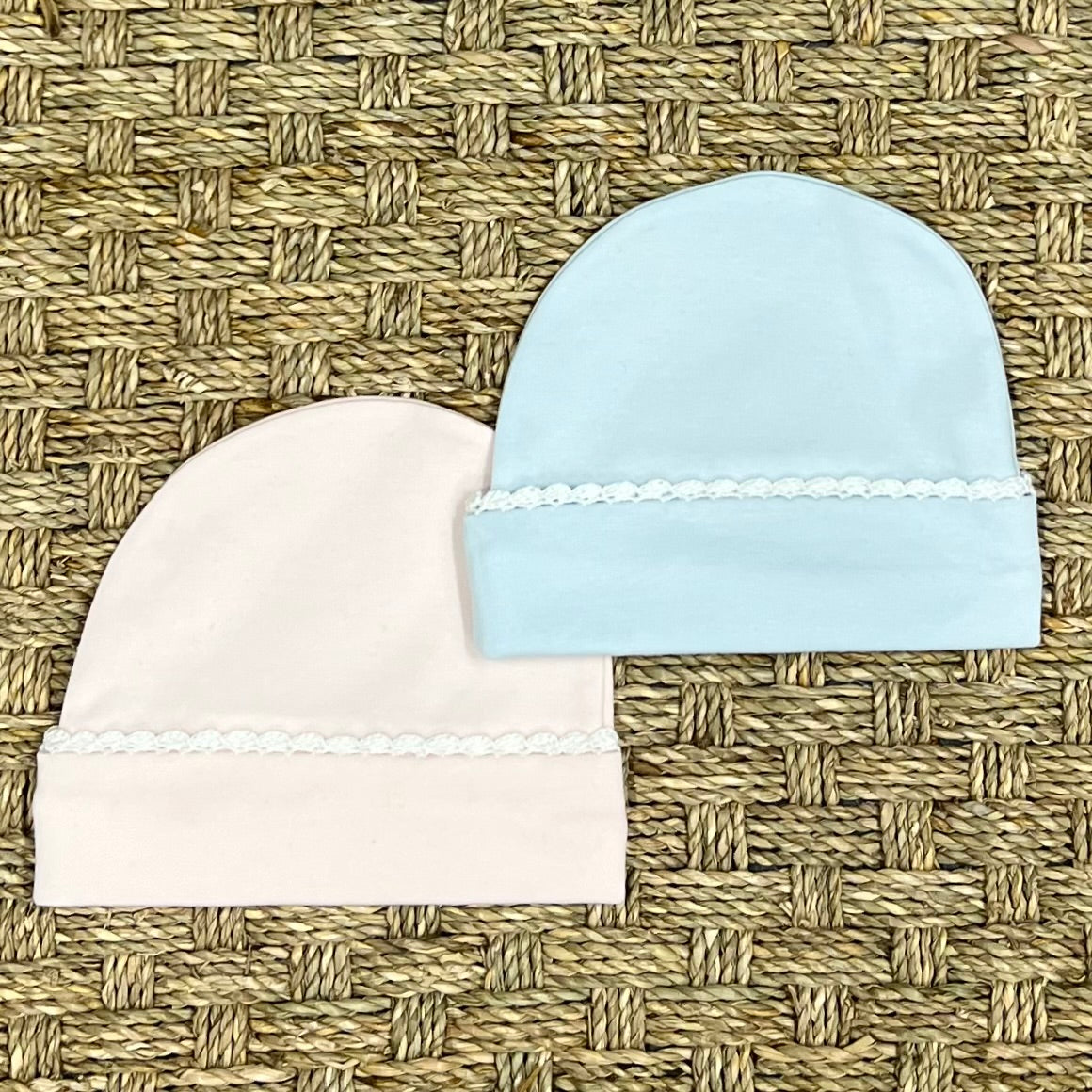 Squiggles Colored Beanie Cap with White Trim