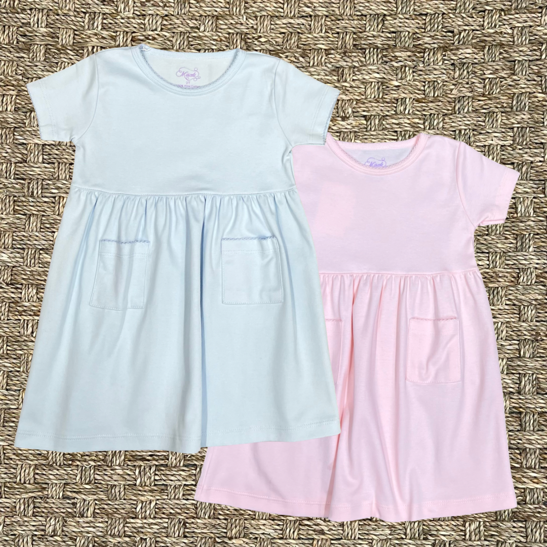 Marcela Pima Cotton Dress with Pockets Light Pink / 5 Marcela Pima Cotton Dress with Pockets Light Pink / 5