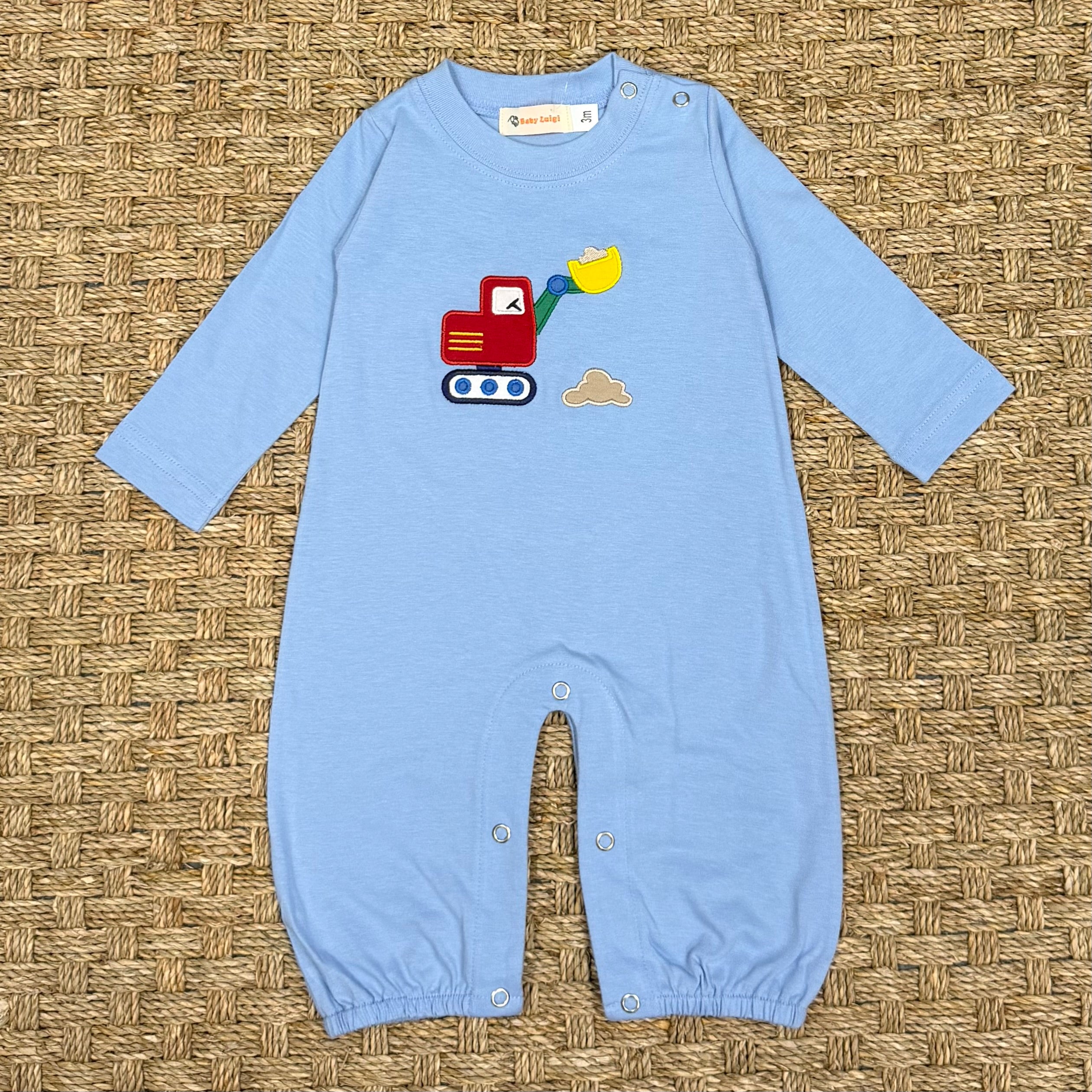 Luigi Tee, Backhoe with Dirt on Sky Blue