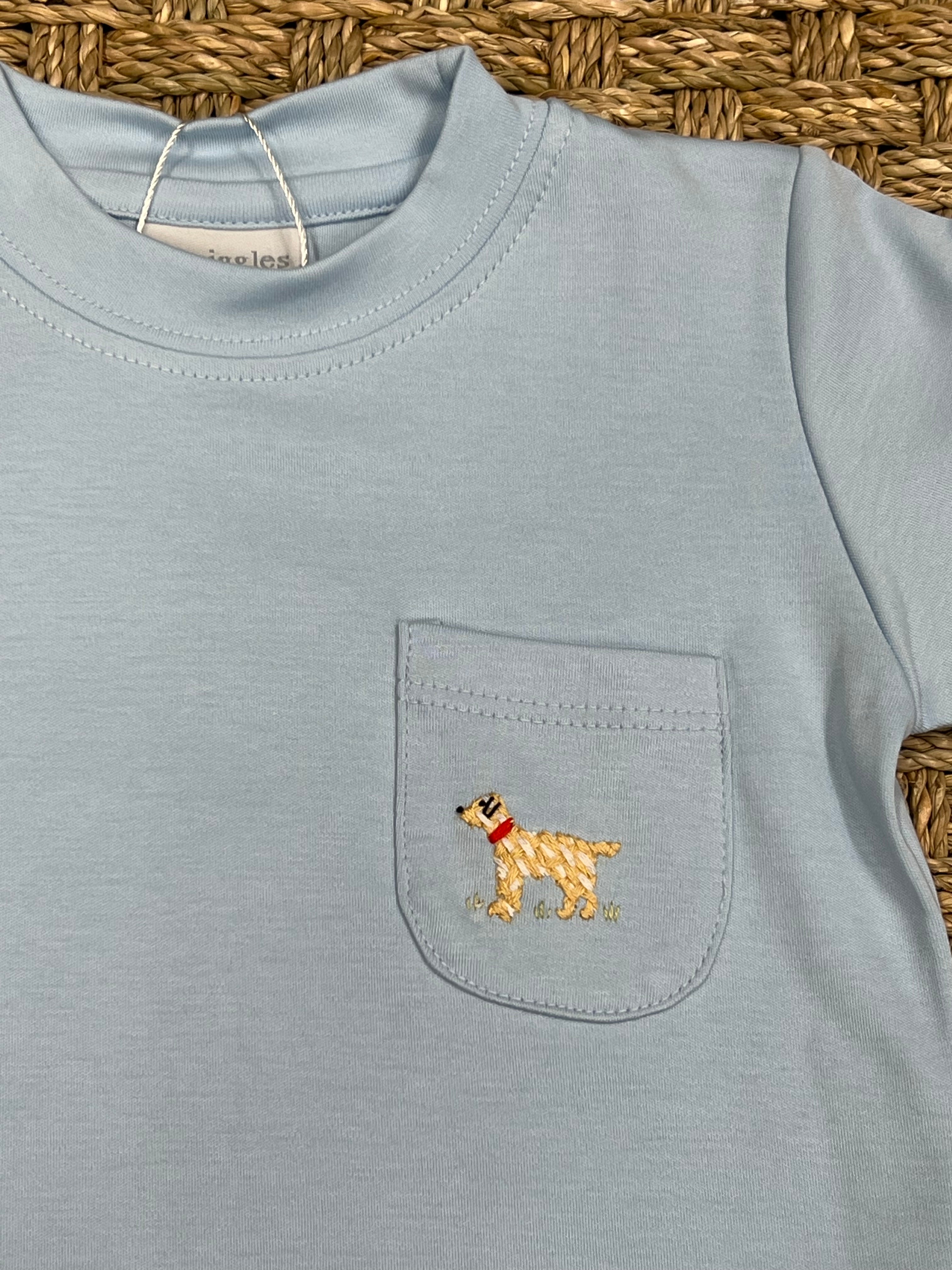 Squiggles Blue Mini Winston Pocket Tee