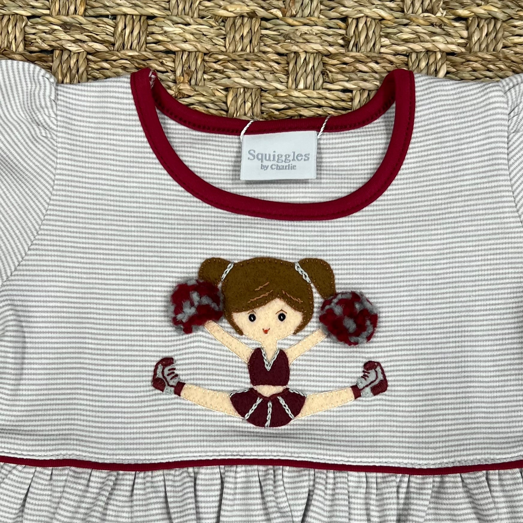 Squiggles Cheerleader Popover Dress, Mississippi State