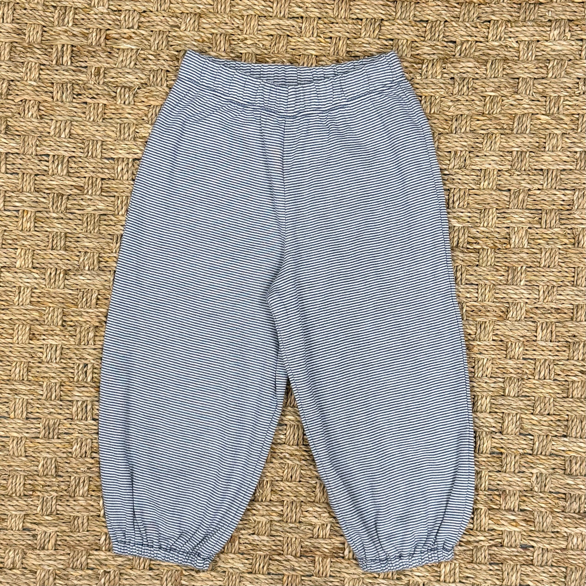 Luigi Jersey Bloomer Pants, Navy Stripe