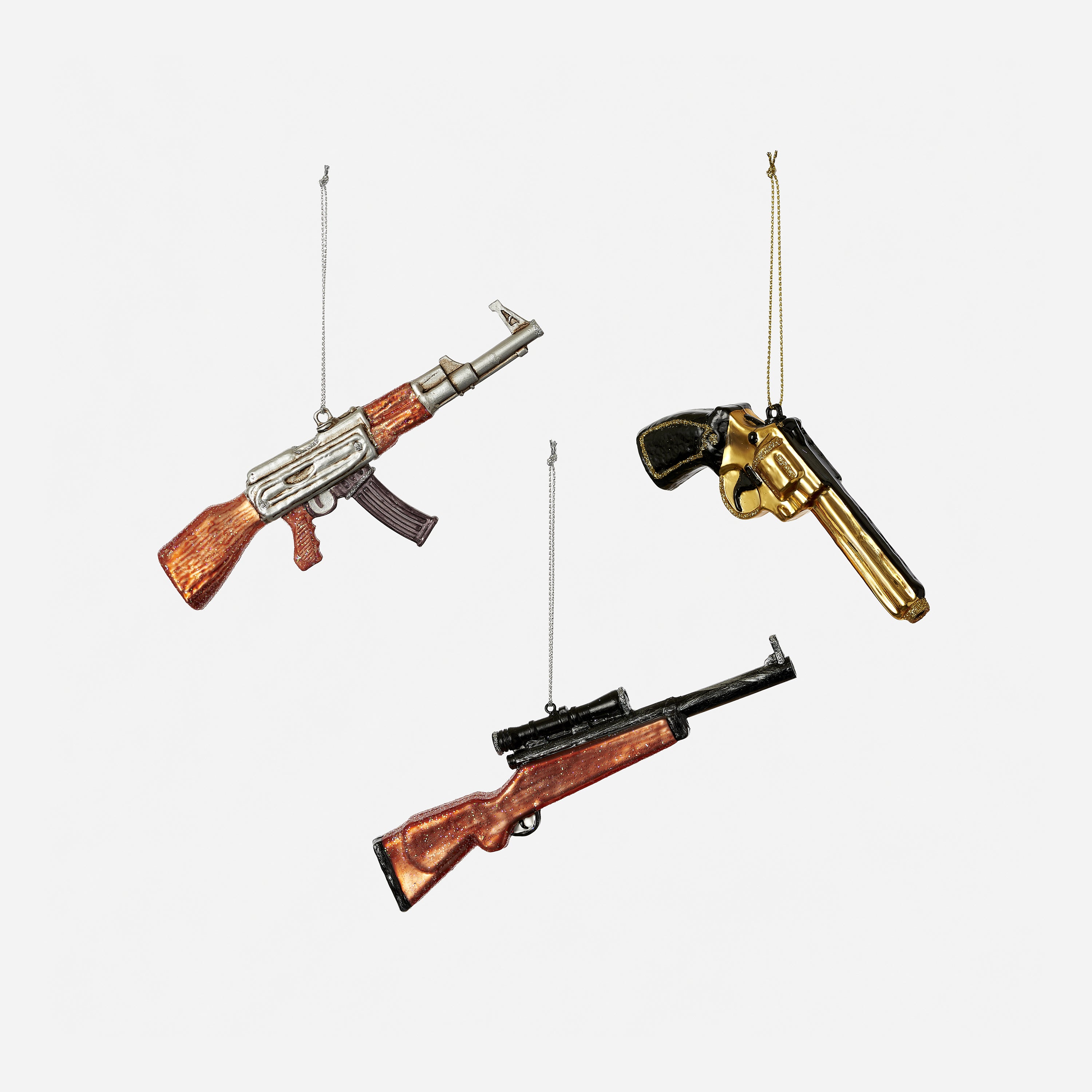 One Hundred 80 Degrees Gun Ornament