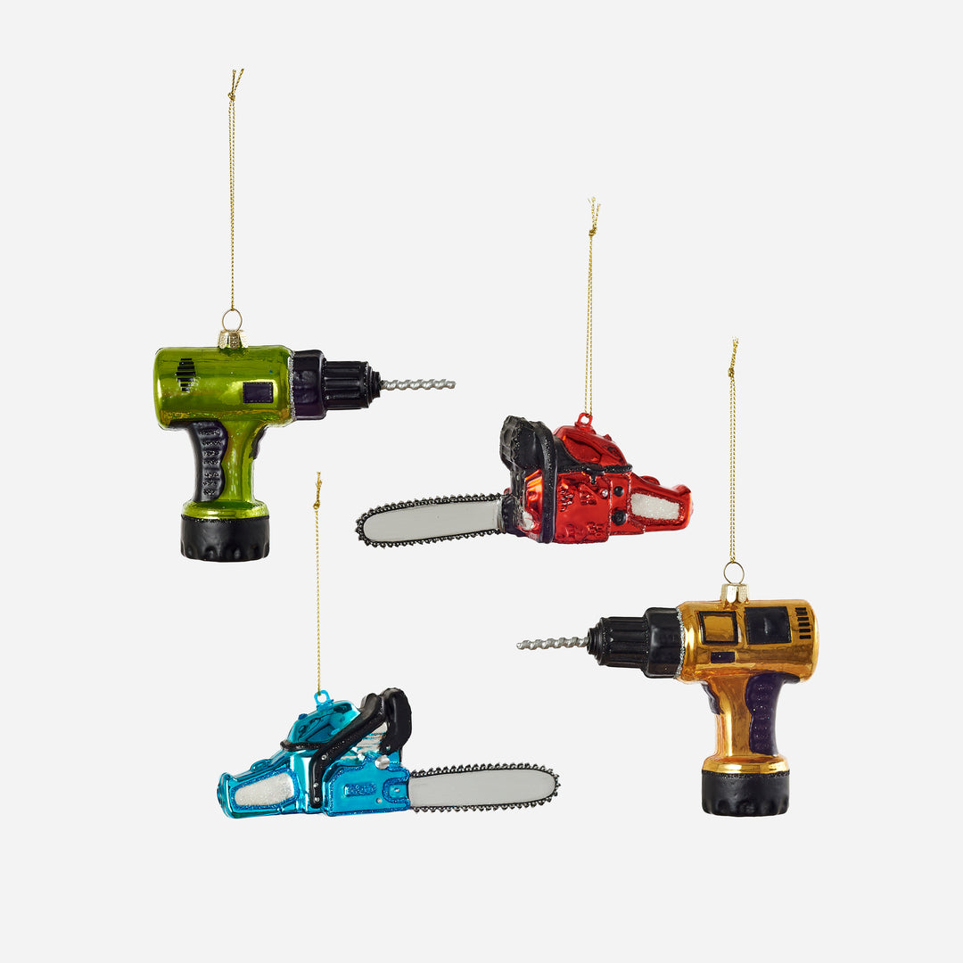 One Hundred 80 Degrees Drill & Chainsaw Ornament