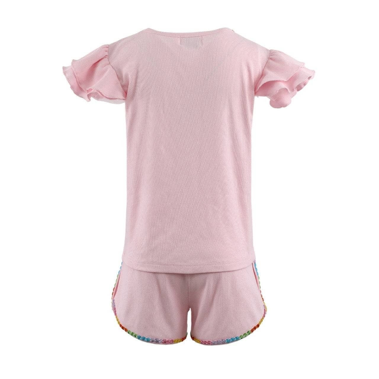 Lola & The Boys Candy Gem Ruffle Short Set