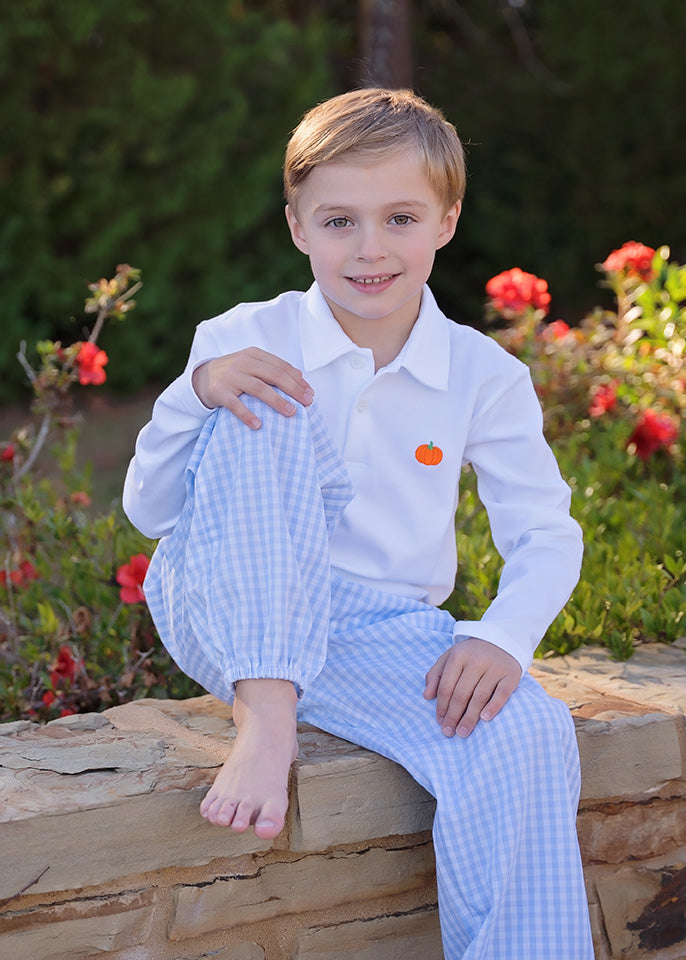 James & Lottie Conrad Pant Set with Pumpkin Polo