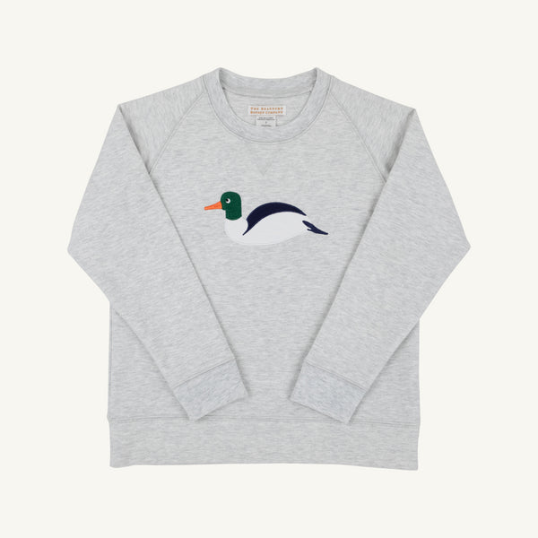 Beaufort Bonnet Cassidy Comfy Crewneck, Heathered Grantley Gray Duck