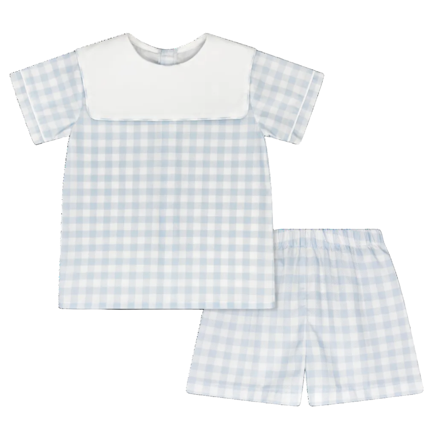 Lullaby Set Christian Short Set, Baldwin Blue Buffalo Check