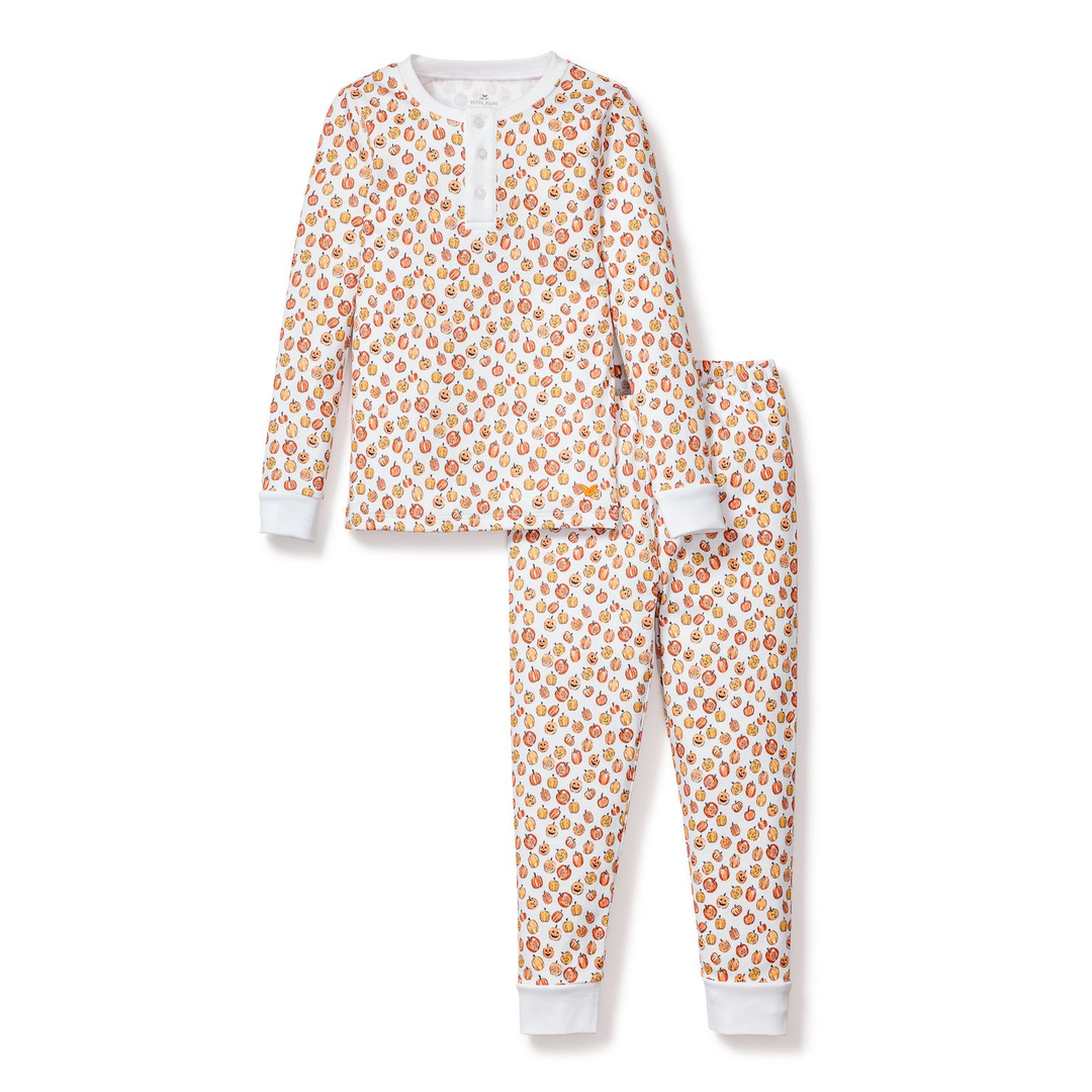 Petite Plume Pima Snug Fit Pajama Set, Pumpkin Patch