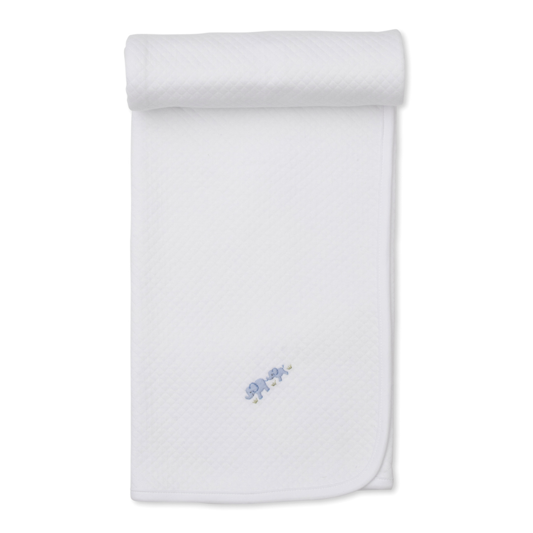 Kissy Kissy Premier Elephant Esprit Jacquard Blanket with Hand Embroidery