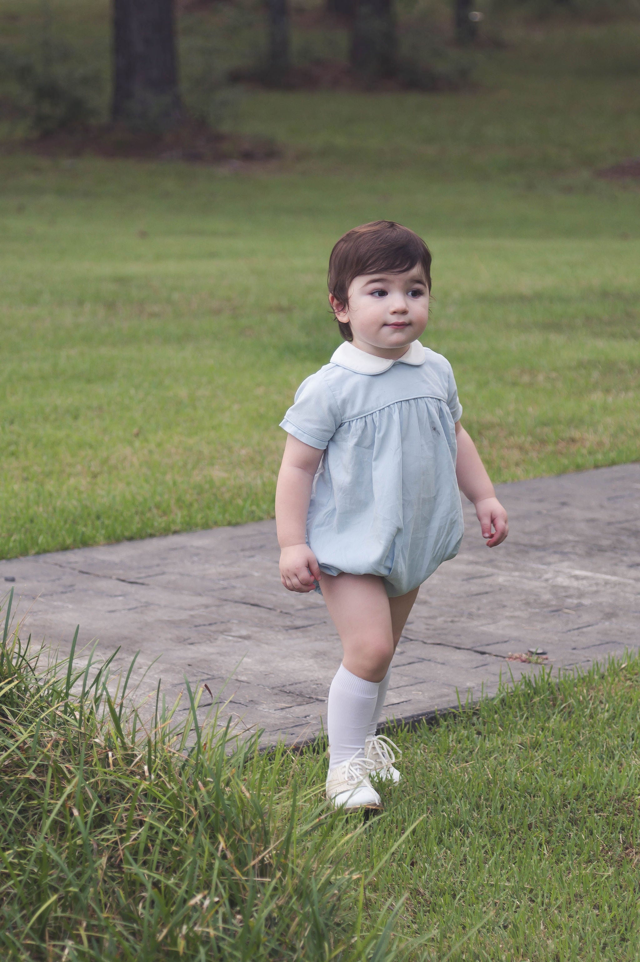 Lullaby Set Covington Bubble, Princeton Blue Corduroy