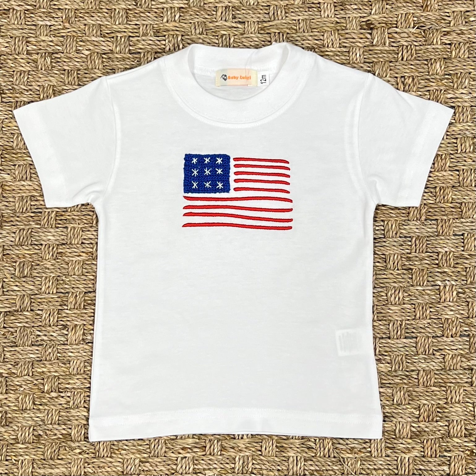 Luigi Tee, American Flag on White