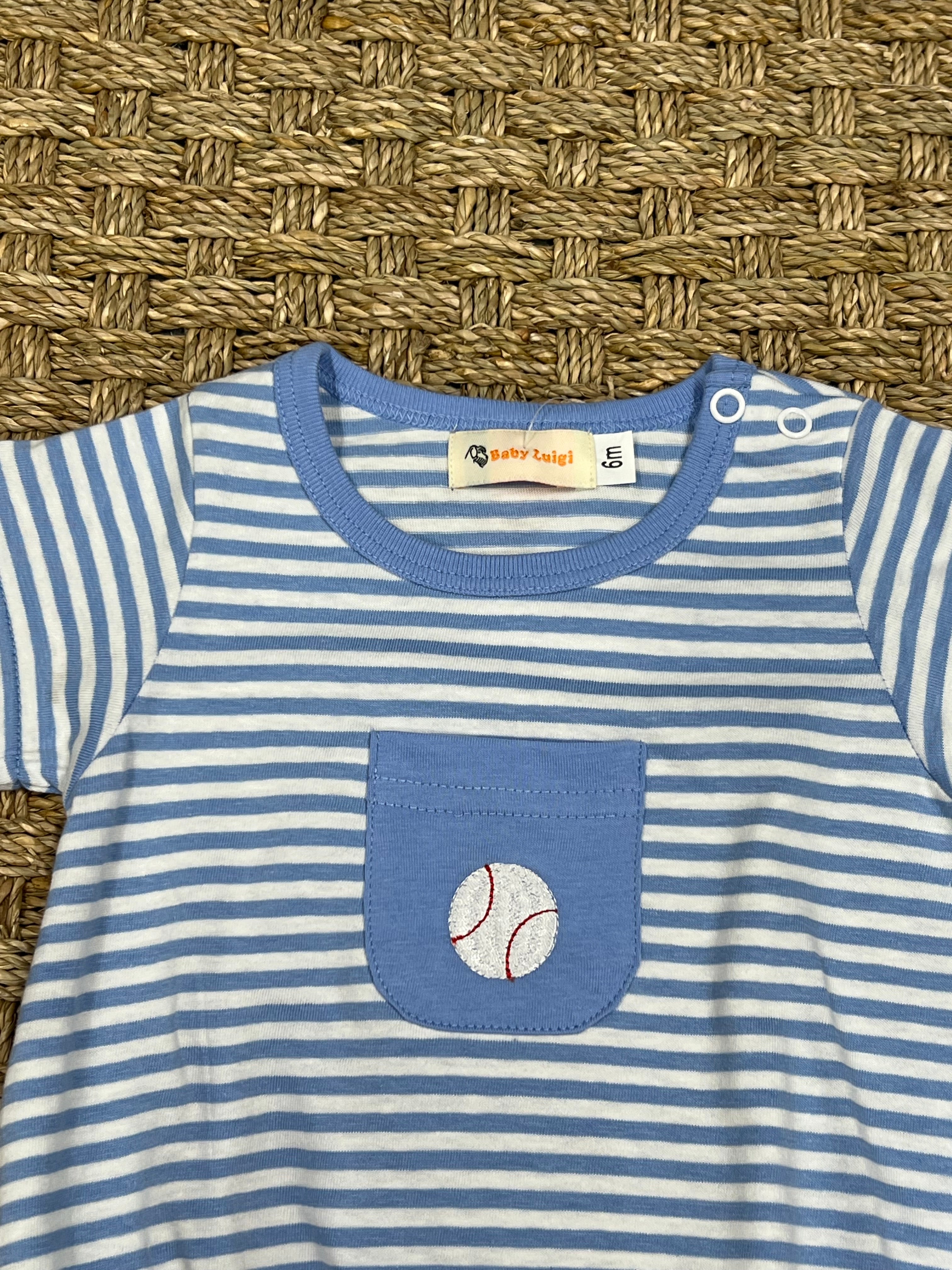 Luigi Bubble, Baseball on Sky Blue Stripe