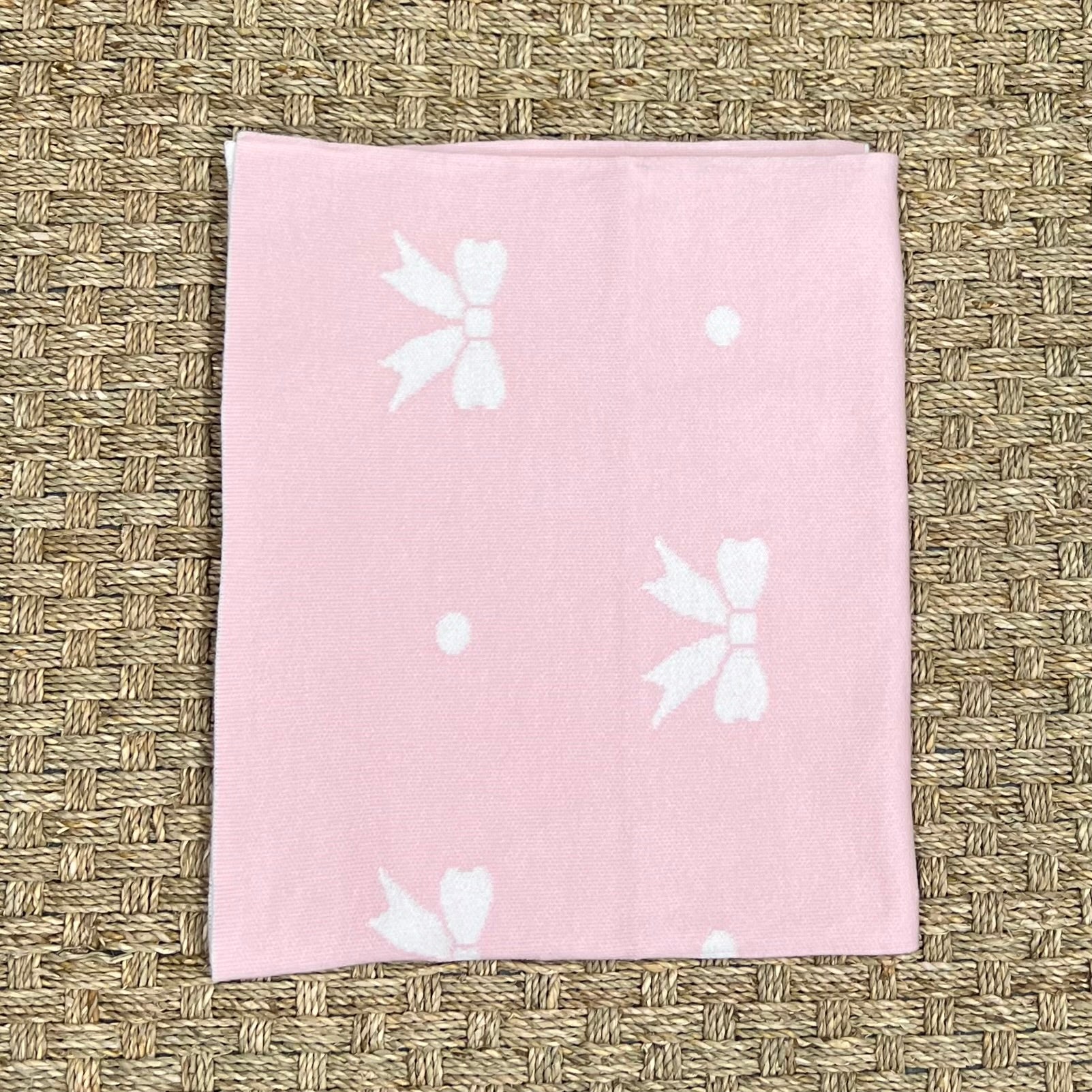 Luigi Baby Blanket, Bows on New Light Pink
