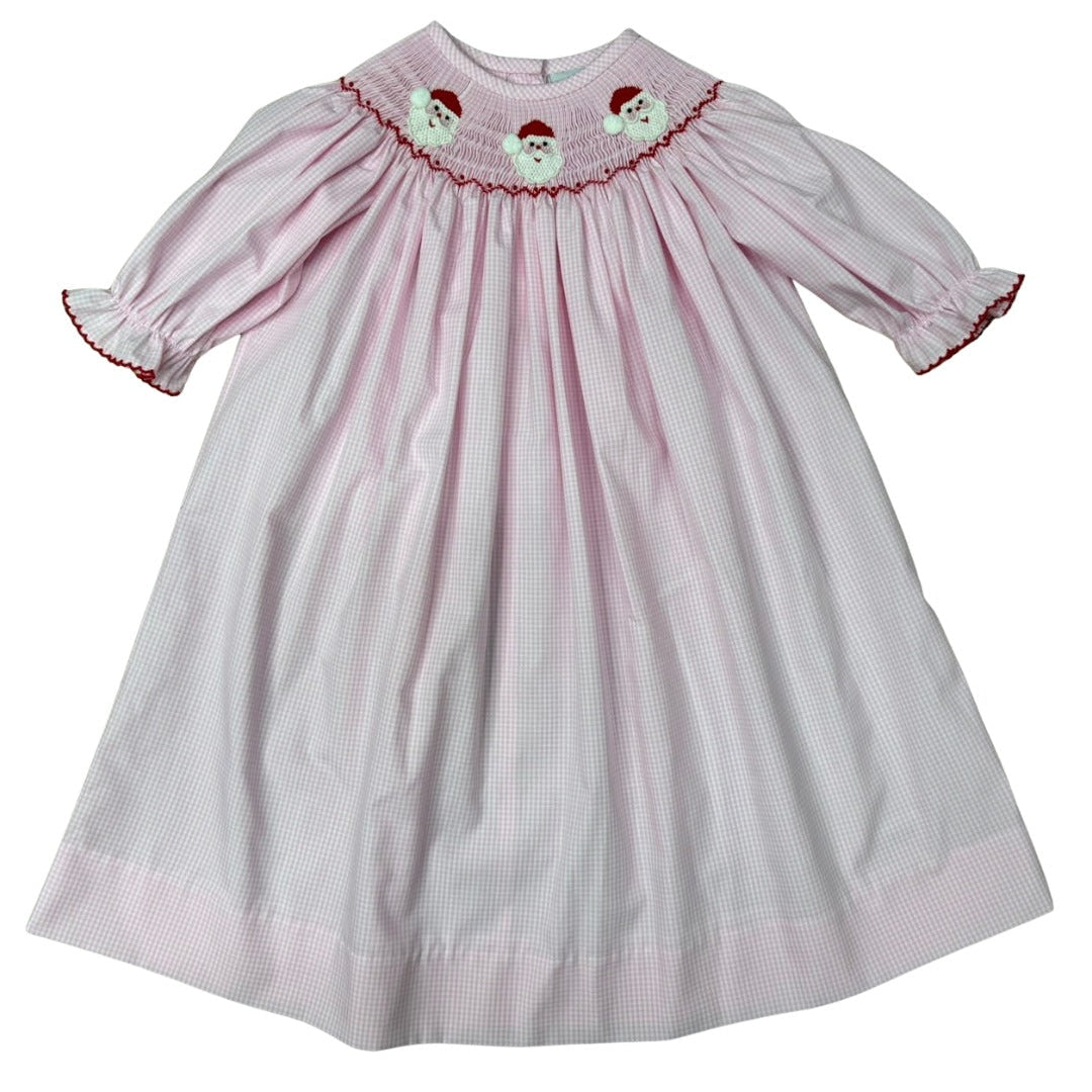 Delaney Pink Chick 3 Smocked Santa Bishop Daygown