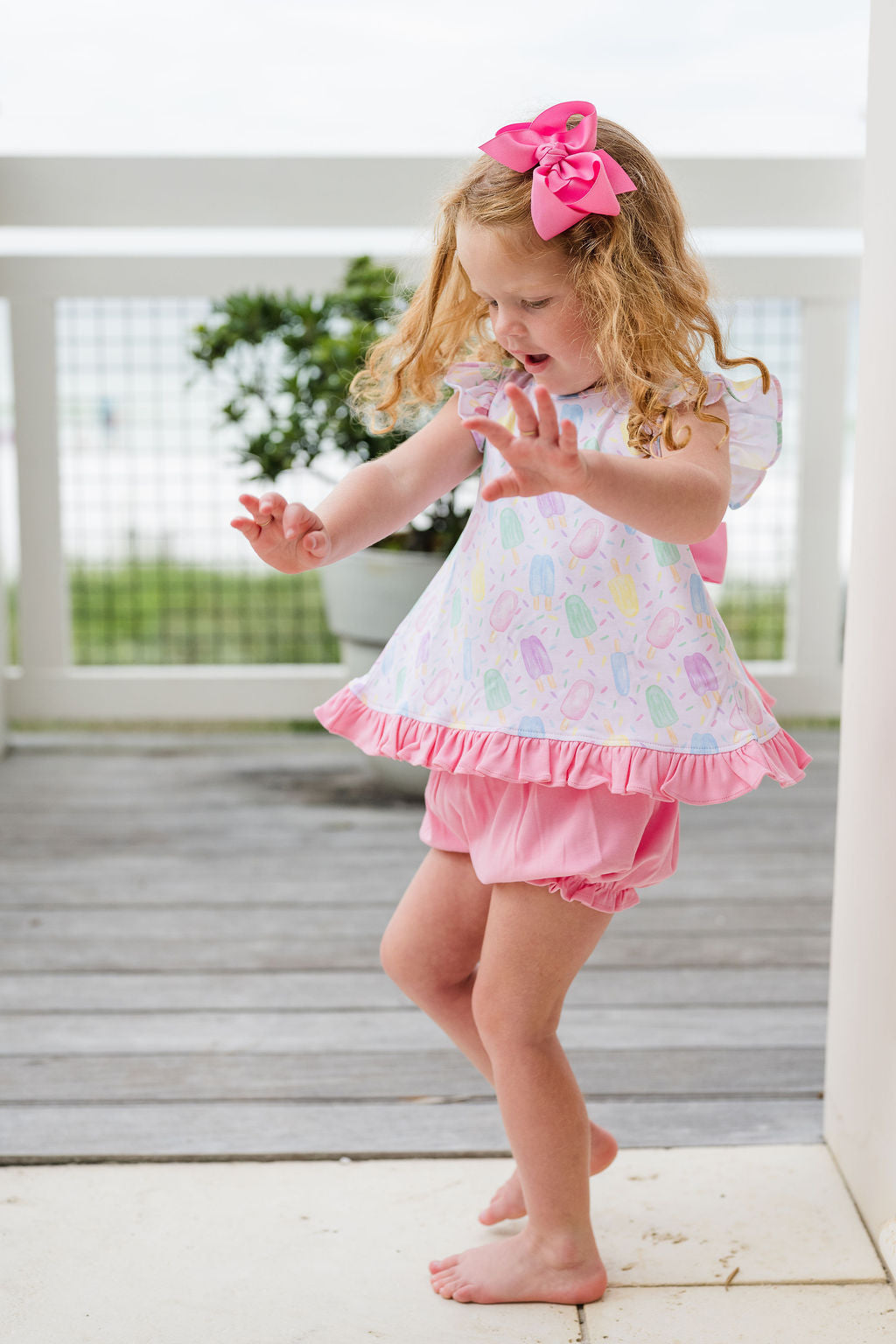 James & Lottie Sweet Summertime Knit Mae Swing Bloomer Set 4T