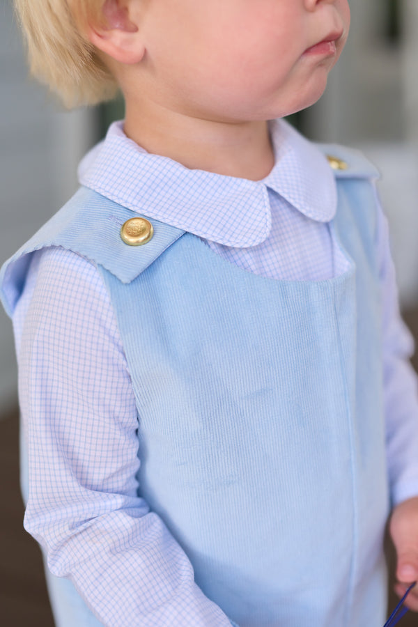 Beaufort Bonnet Peter Pan Collar Shirt, Barrington Blue Mini Windowpane