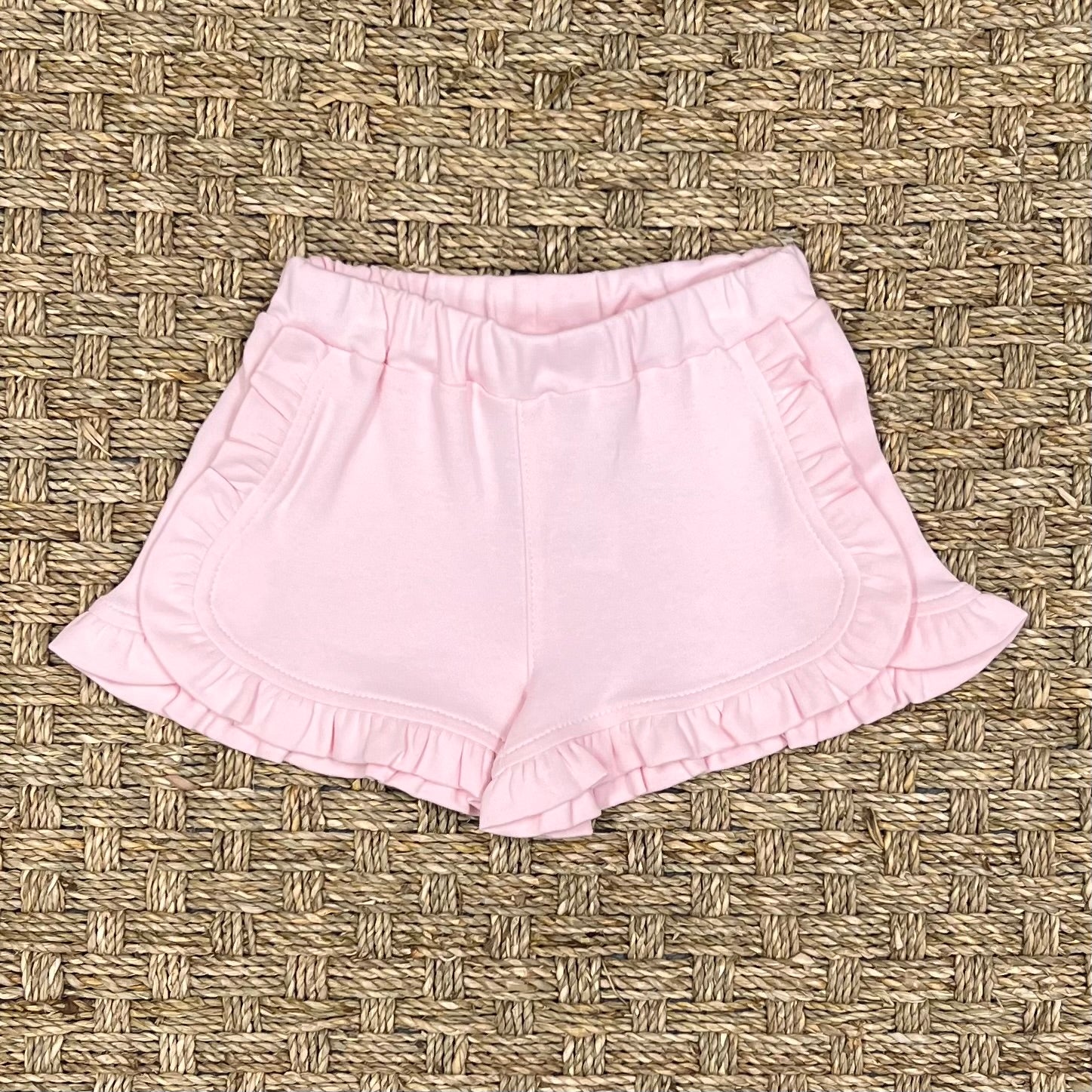 Luigi Ruffle Trim Shorts, New Light Pink