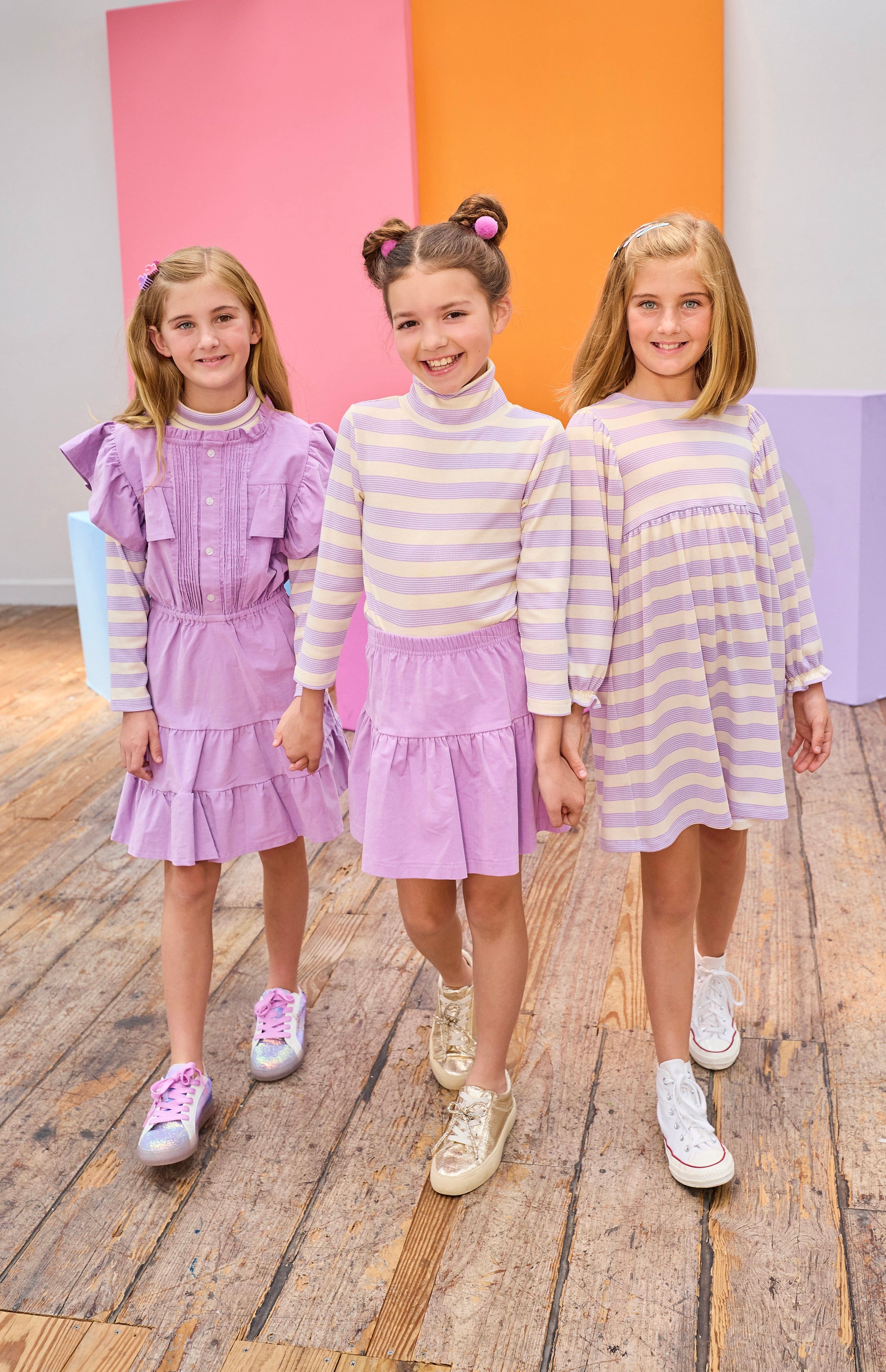 Bisby Rugby Dress, Lavender Multi Stripe