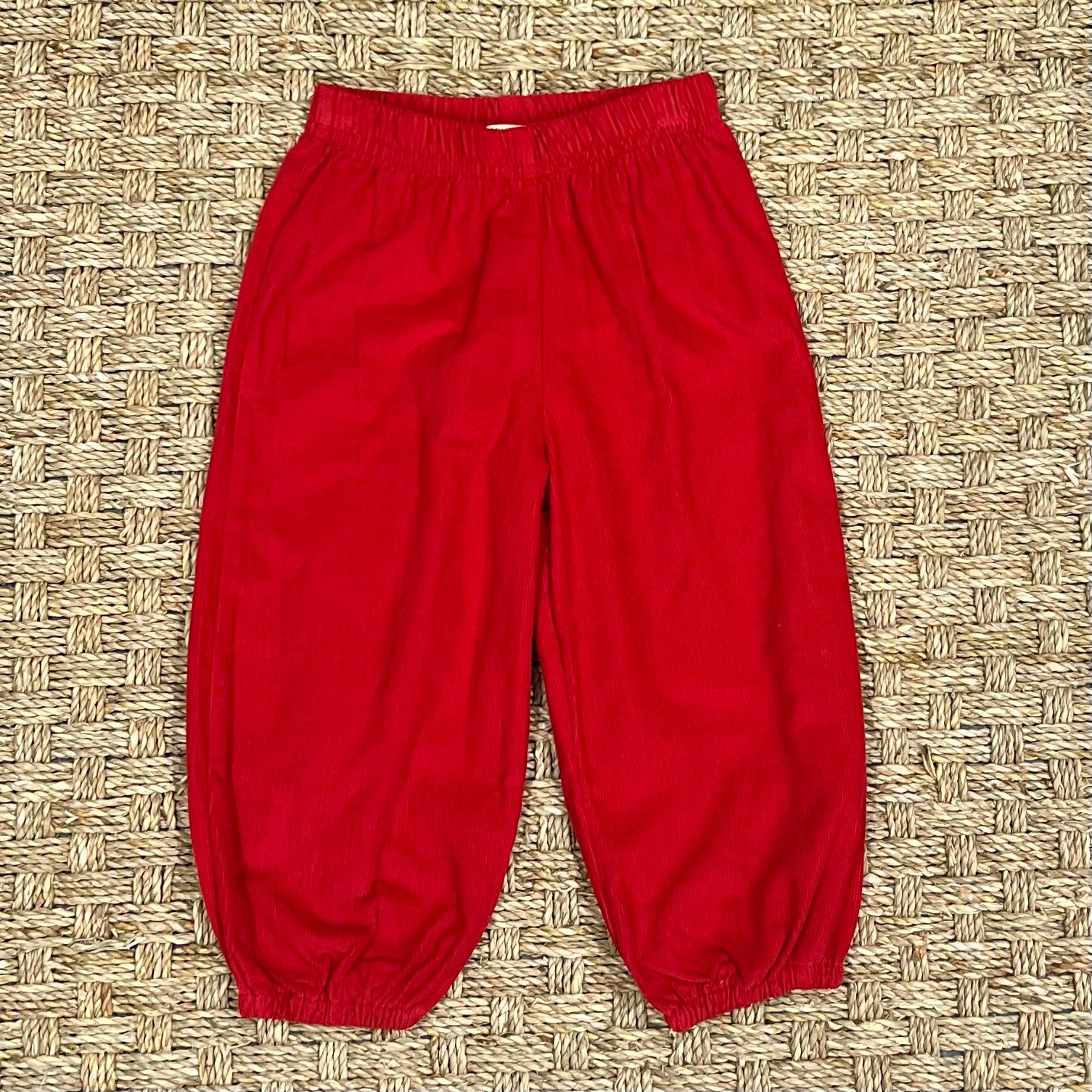 Luigi Corduroy Bloomer Pants, Deep Red