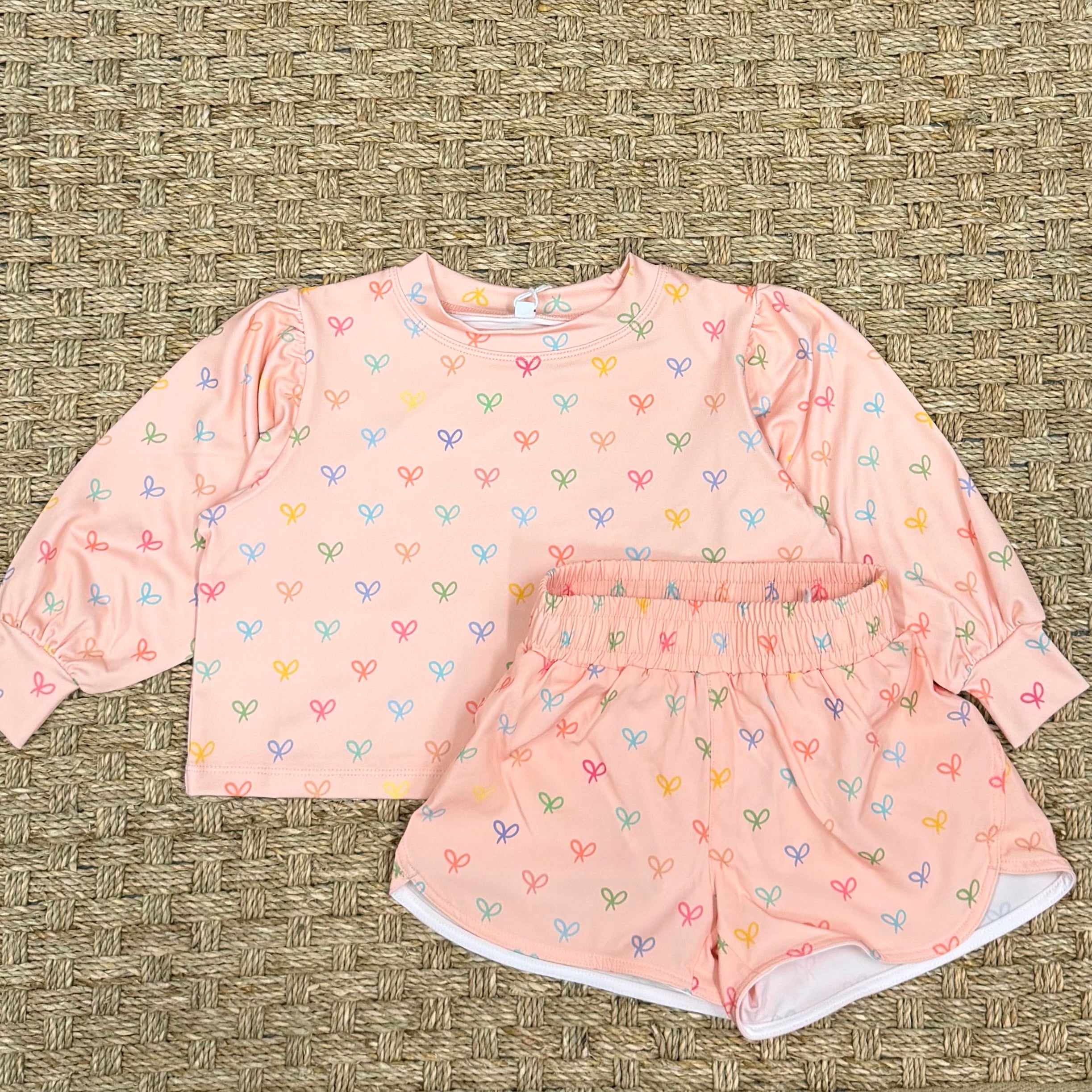 Honesty Puff Sleeve Top, Multi Bows