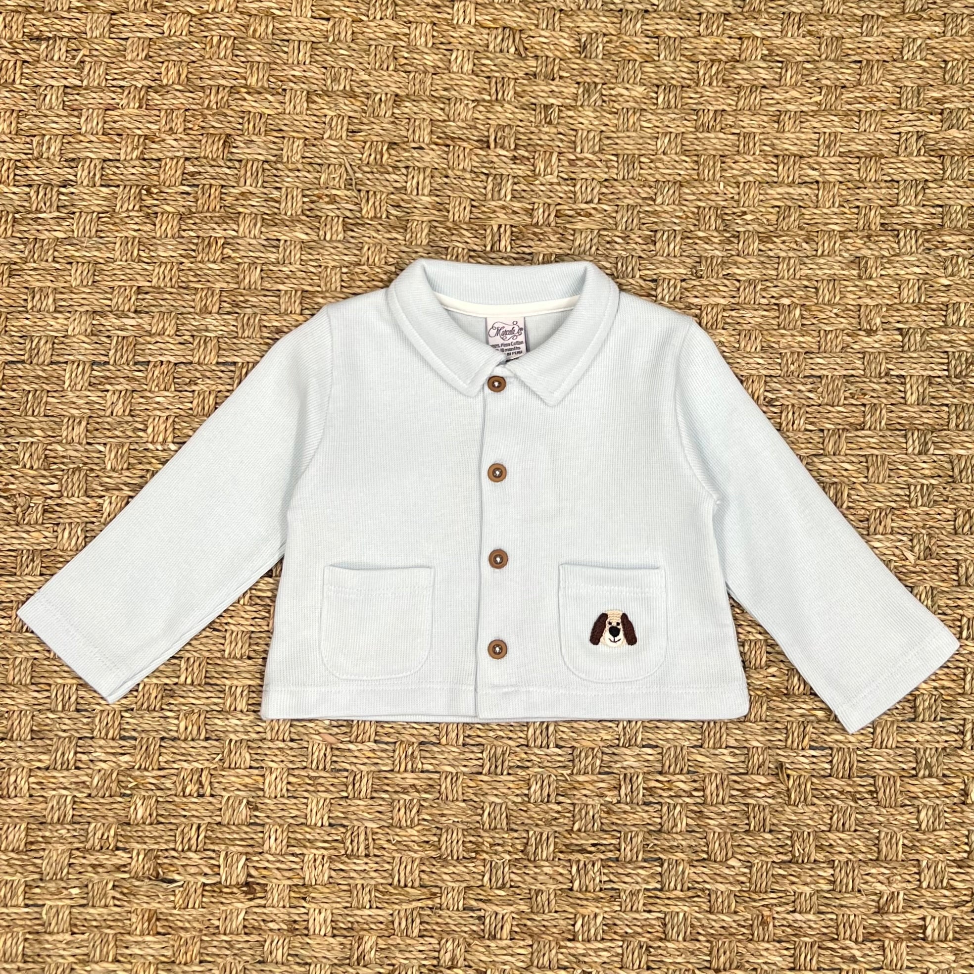 Marcela Pima Cotton Knit Cardigan, Dog