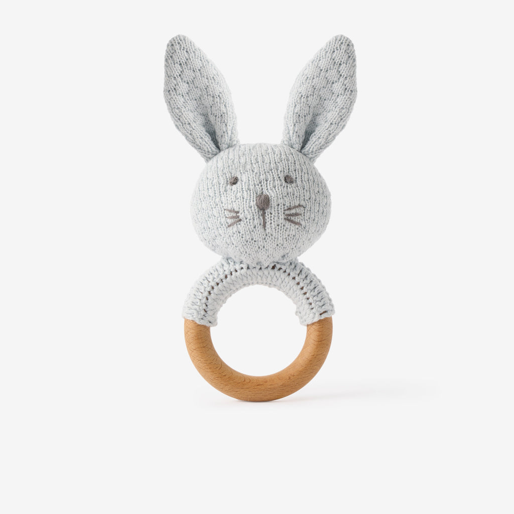 Elegant Baby Knit Bunny Rattles