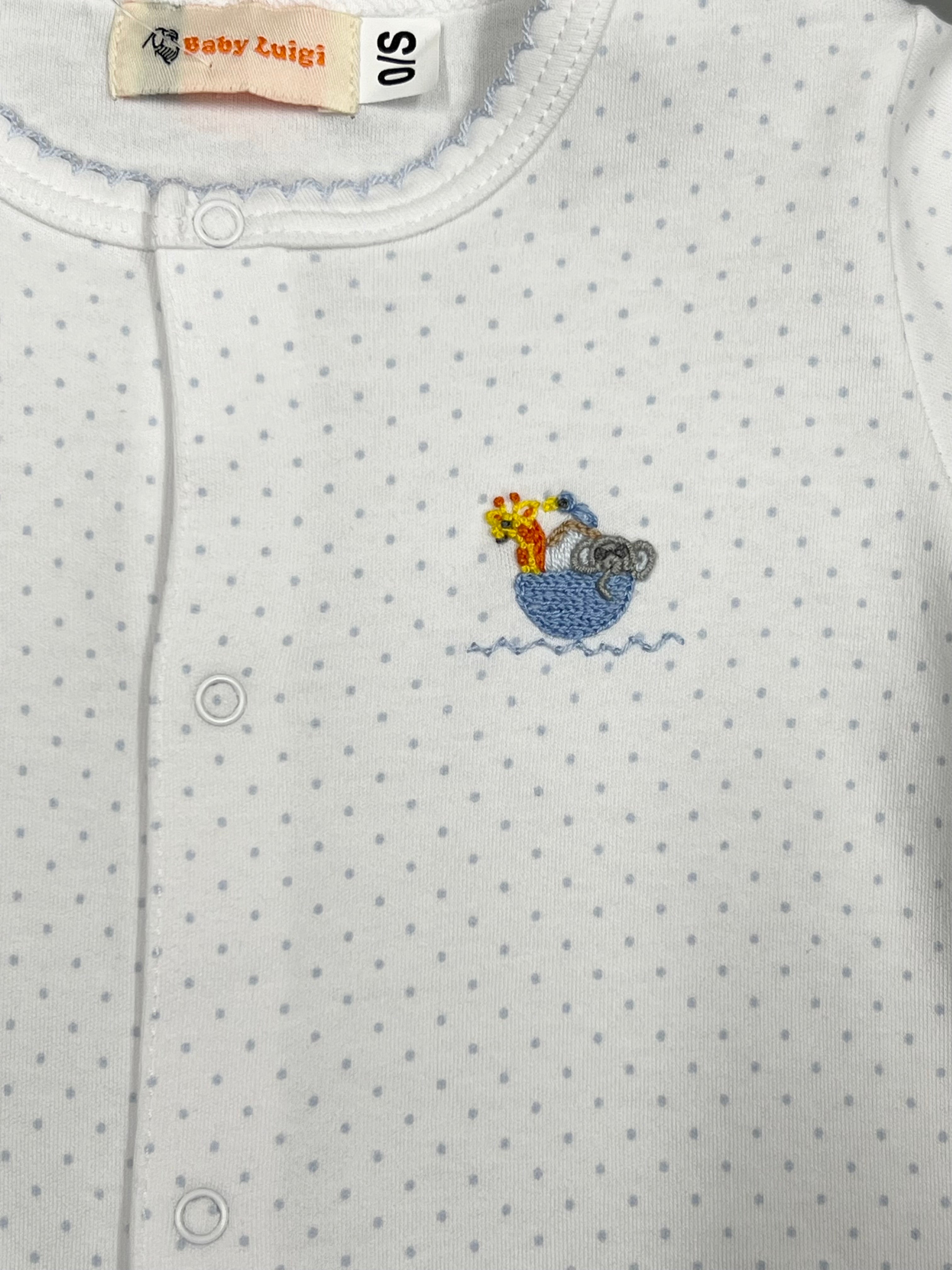 Luigi Converter Gown, Noah's Ark on Baby Blue Dot