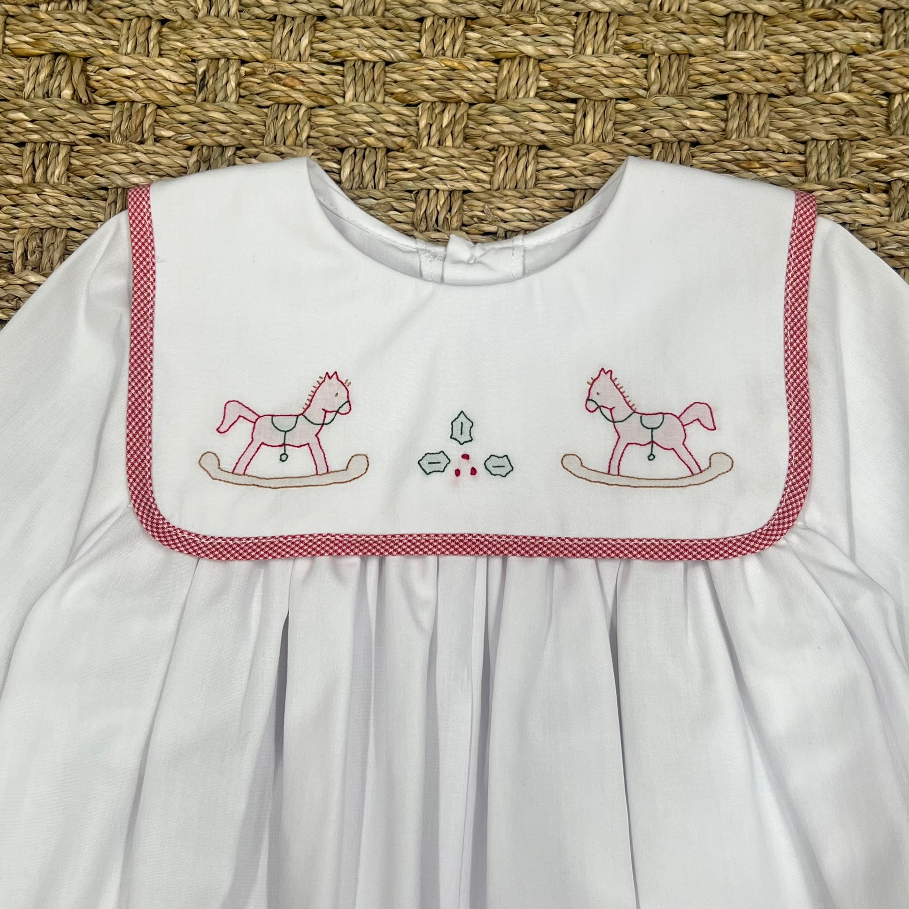 Auraluz Longall with Red Checks and Christmas Horse Embroidery