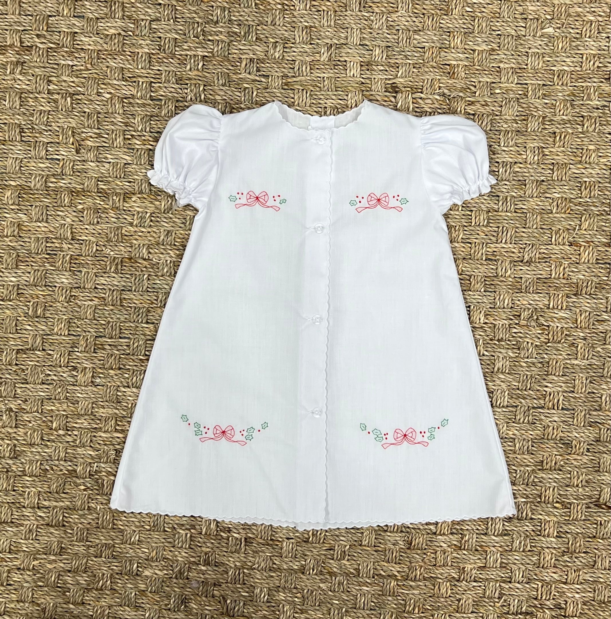 Auraluz White Christmas Bow Daygown