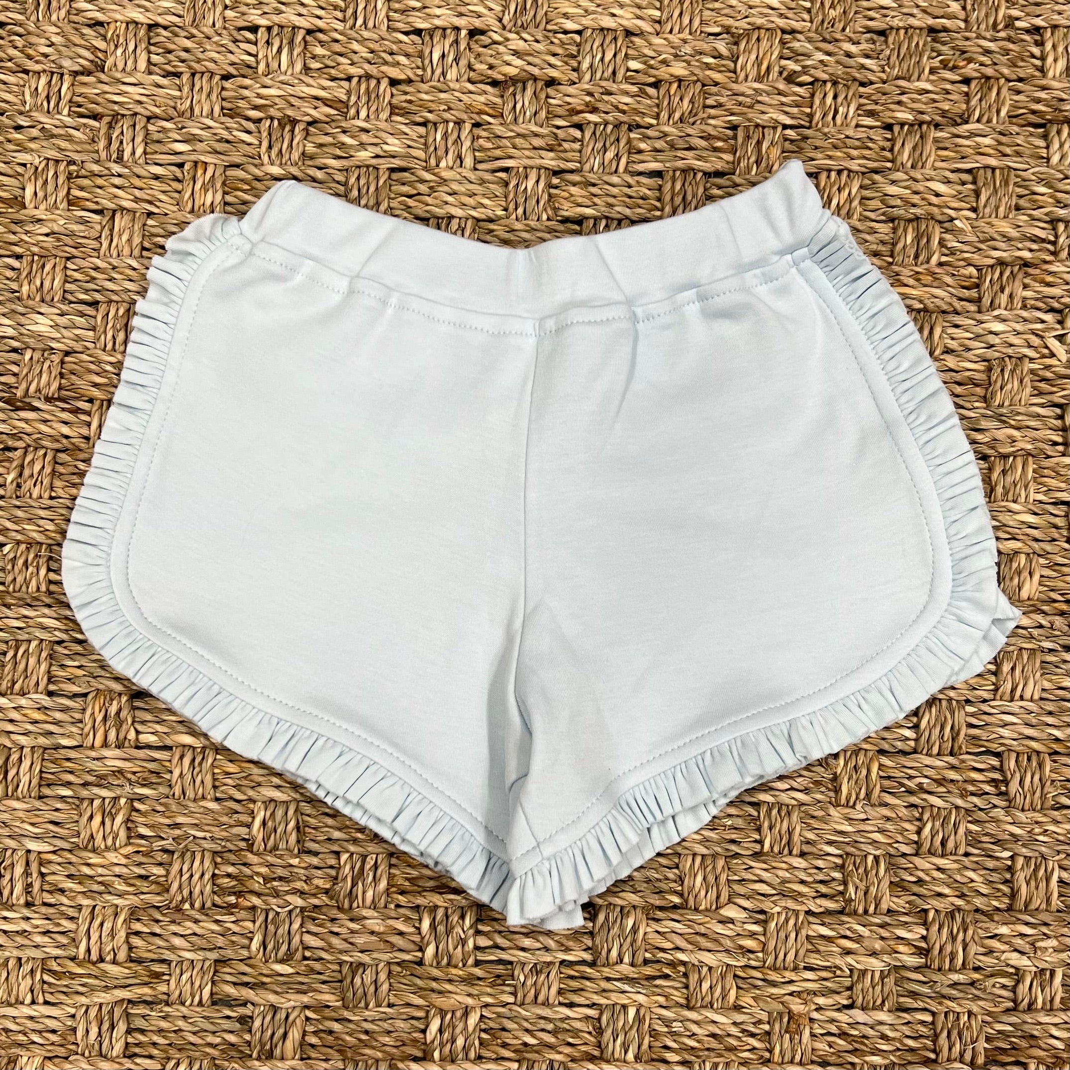 Squiggles Blue Short with Ruffle