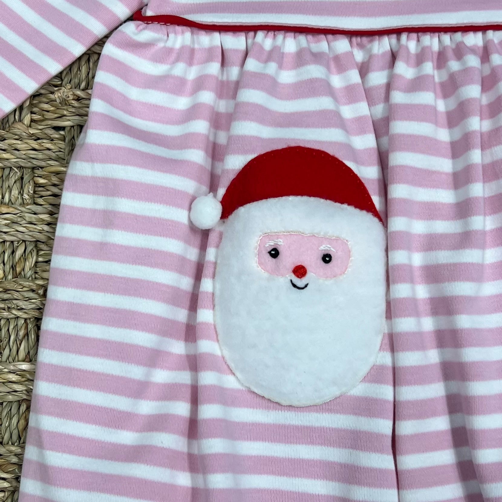 Squiggles Sherpa Santa Pockets Popover Dress