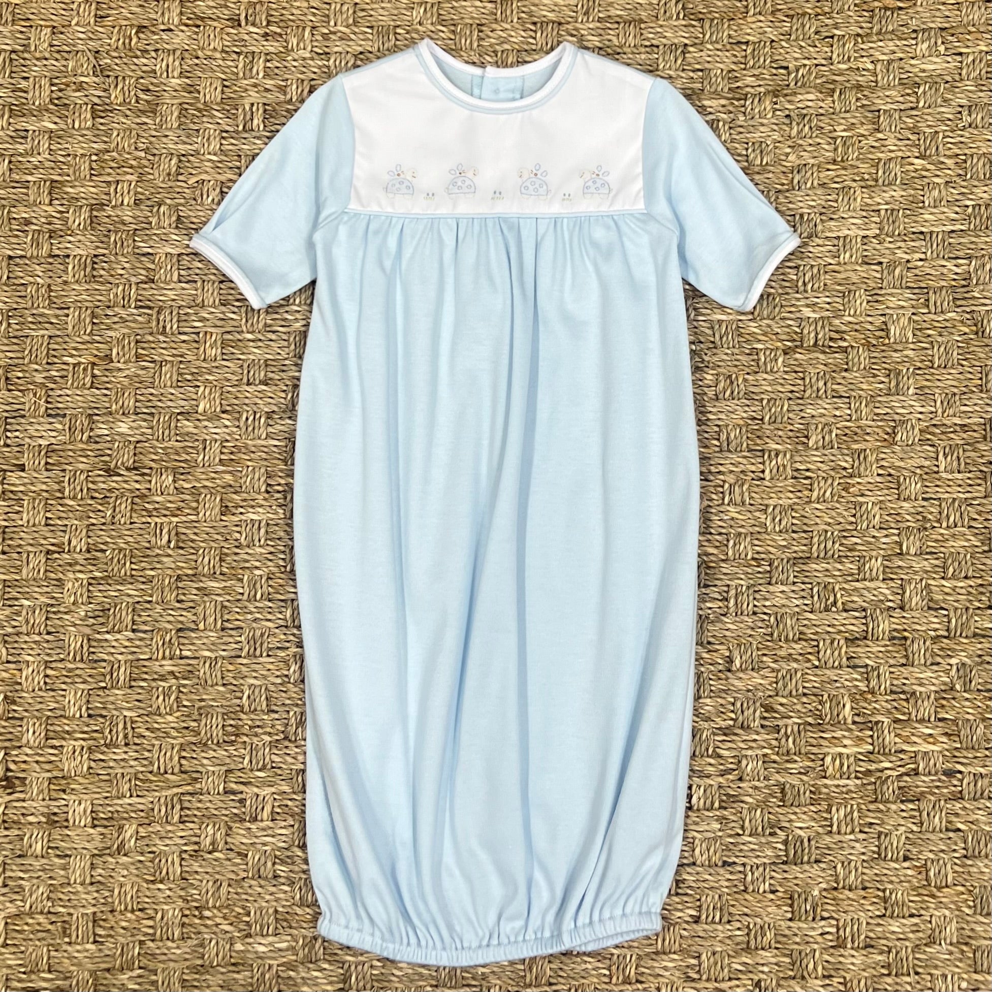 Auraluz Blue Knit Turtle Sack Gown